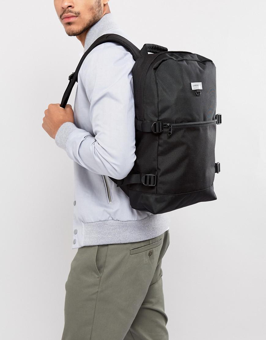 Sandqvist Synthetic Peter Backpack In Cordura & Eco Ripstop in Black ...