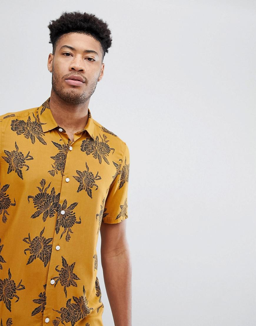 Tall Regular Fit Viscose Floral Shirt 