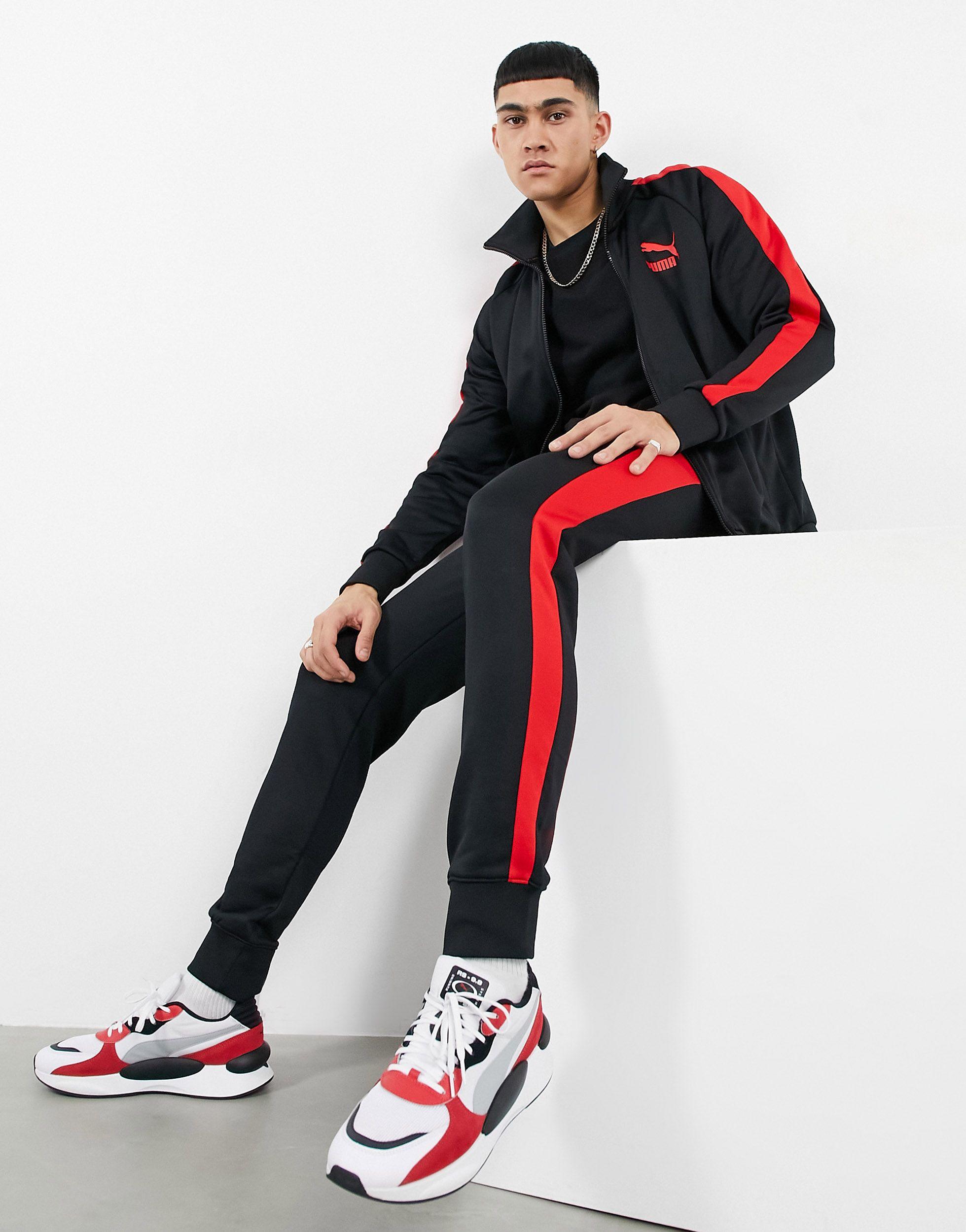 PUMA Iconic T7 Track Jacket in Black for Men | Lyst