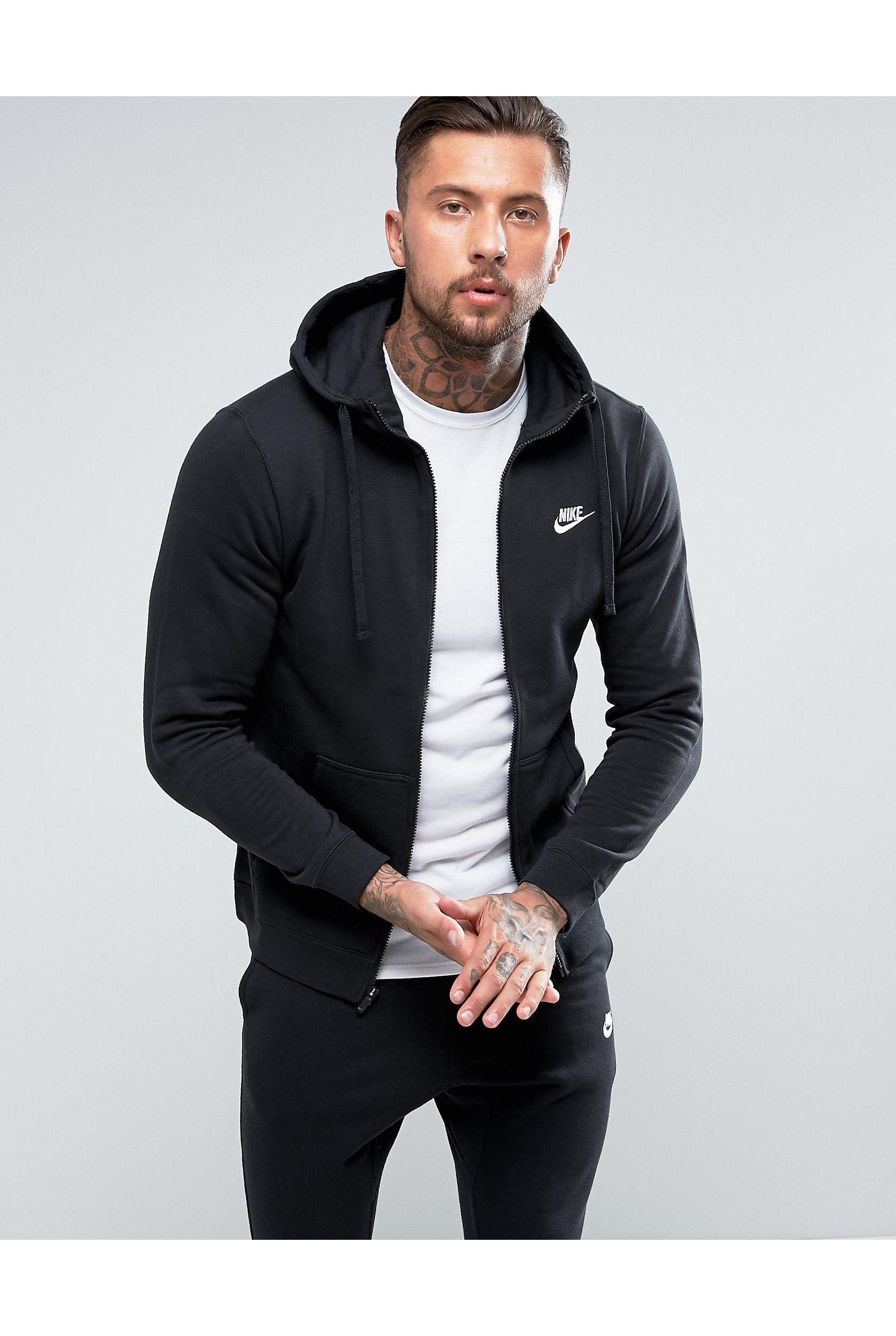 Nike Sportswear Club Fleece Hoodie in Black for Men - Lyst