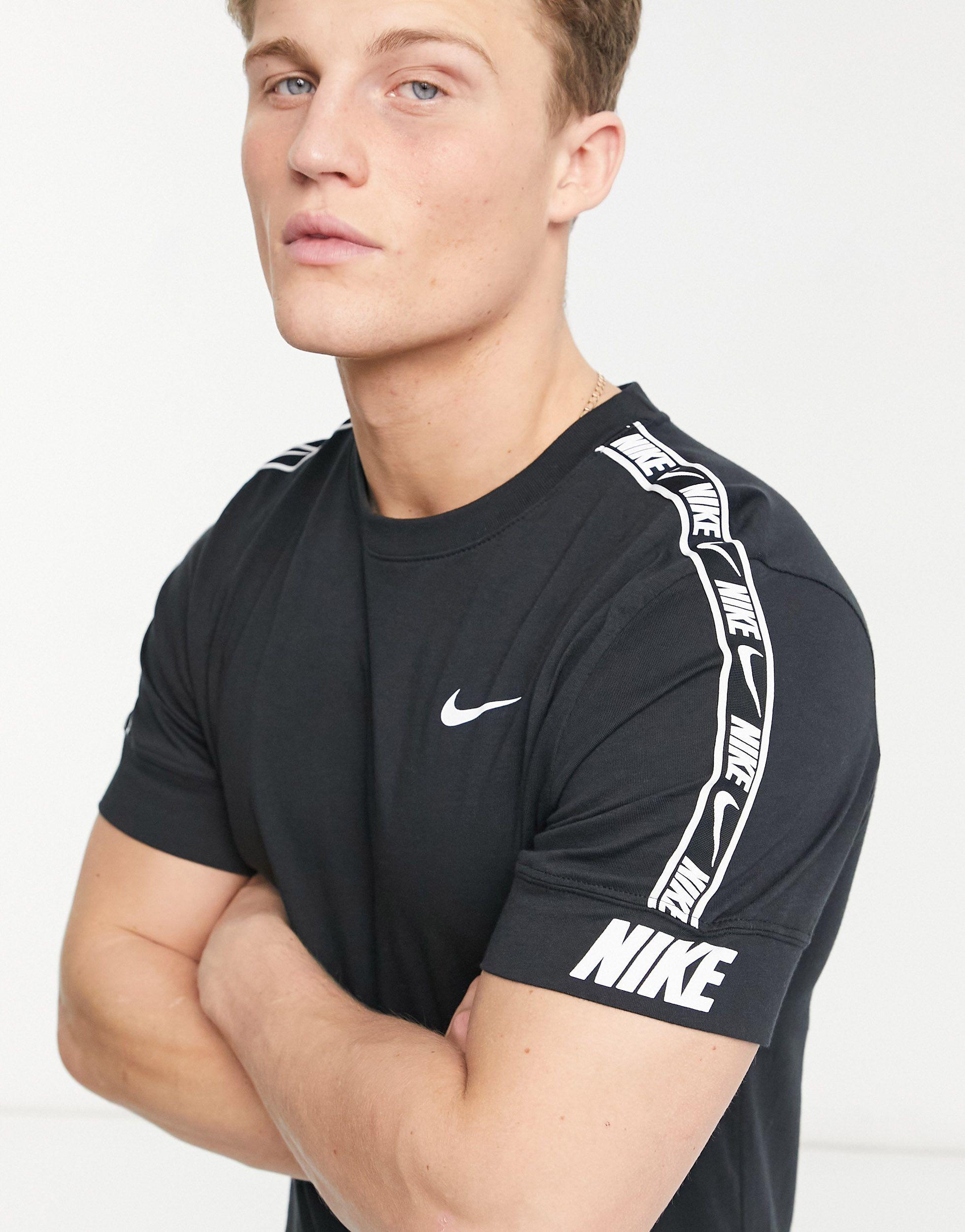 traductor Almuerzo no pagado Nike Repeat Pack Taping T-shirt in Black for Men | Lyst