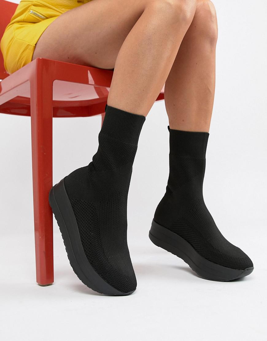bekæmpe permeabilitet Strengt Vagabond Shoemakers Casey Black Stretch Flatfrom Sock Boots | Lyst