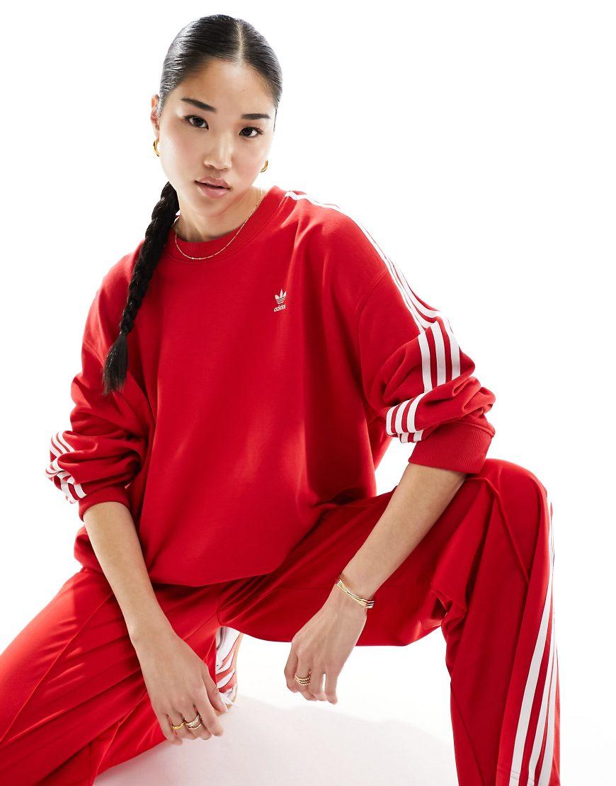 Sudadera Roja Con Tres Rayas De Rojo de adidas Originals de color Rojo Lyst