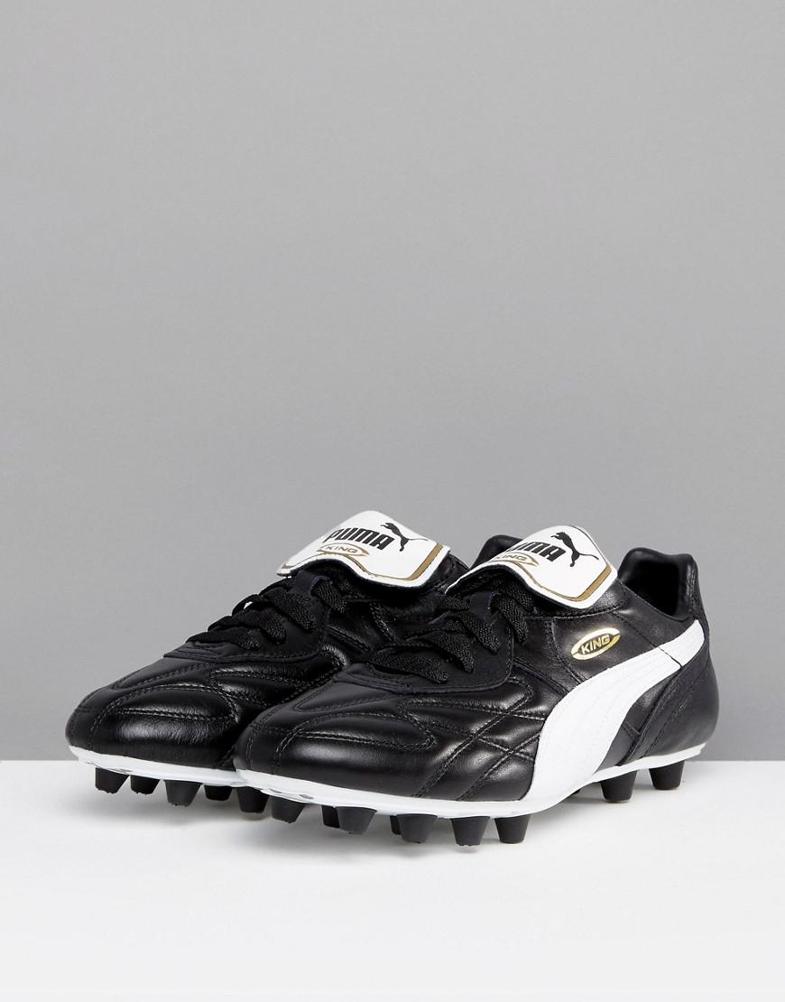 PUMA Leather King Pro Firm Ground Football Boots In Black 17011501 for