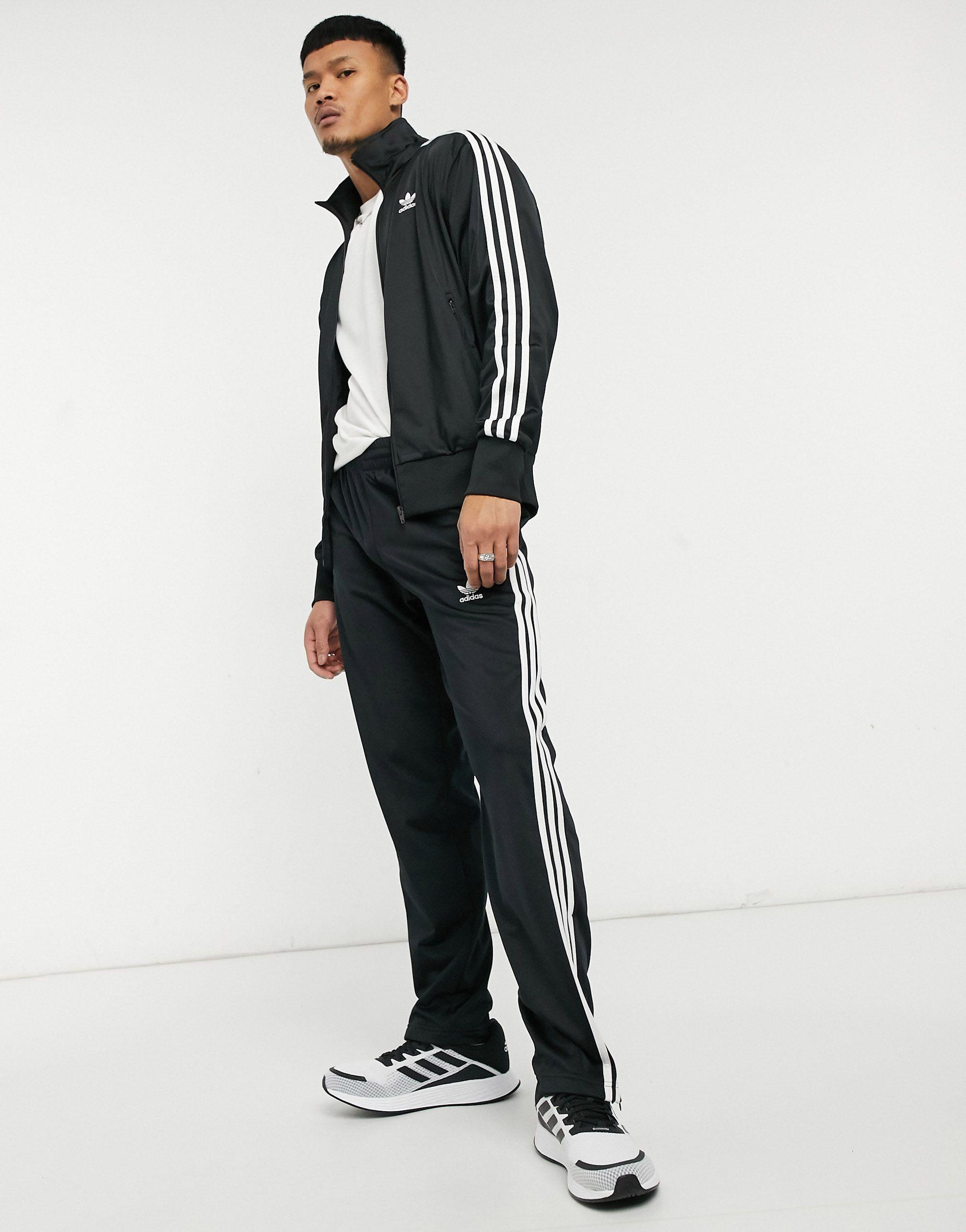 adidas Originals Adicolor Firebird Three Stripe Trackies in Black for Men |  Lyst
