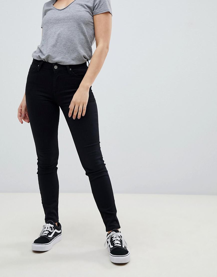 lee scarlett high waist skinny jeans black