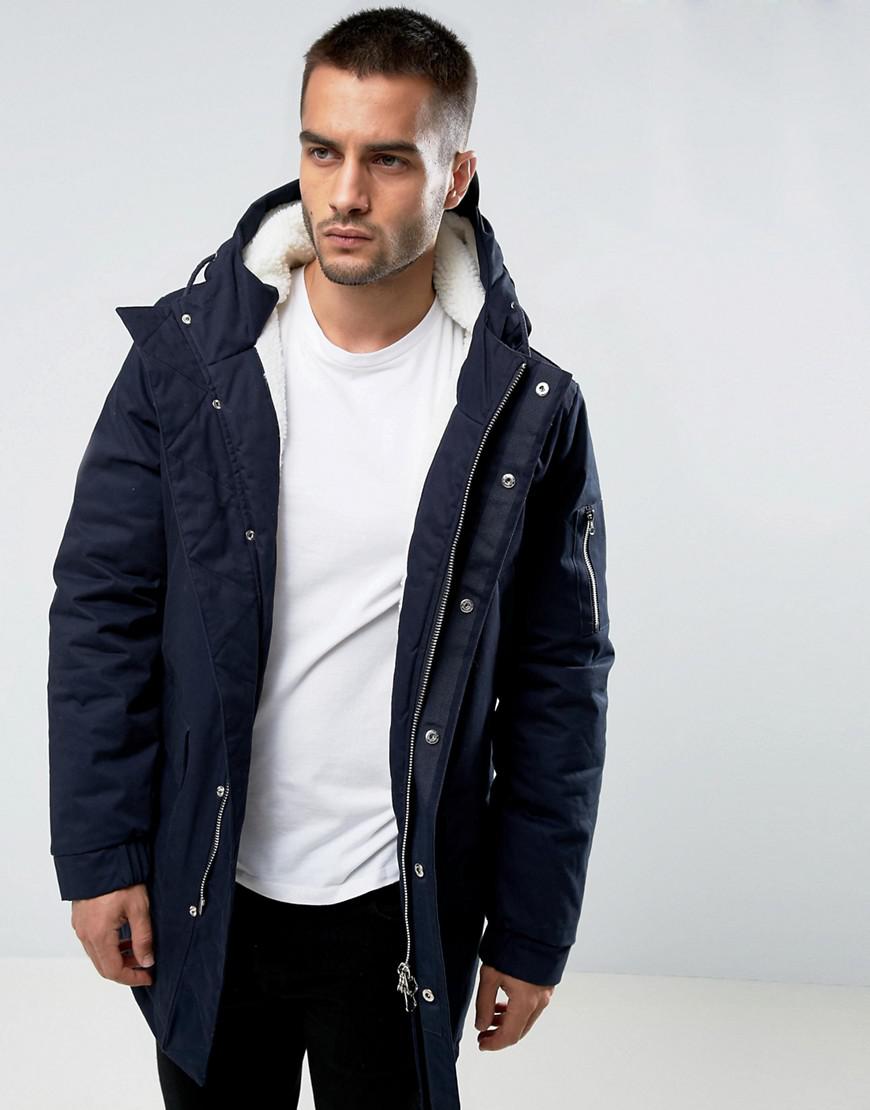 borg lined parka mens