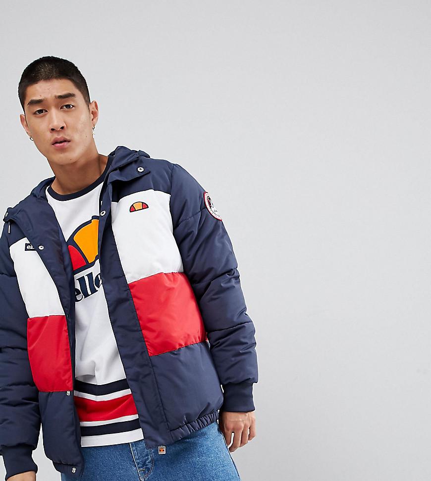 ellesse coated shell jacket navy