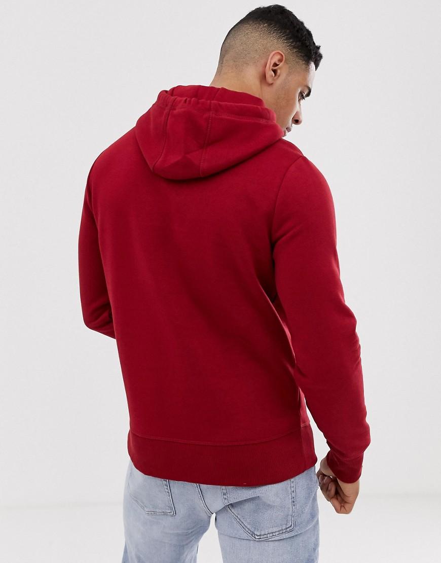 tommy hilfiger icon stripe logo print hoodie