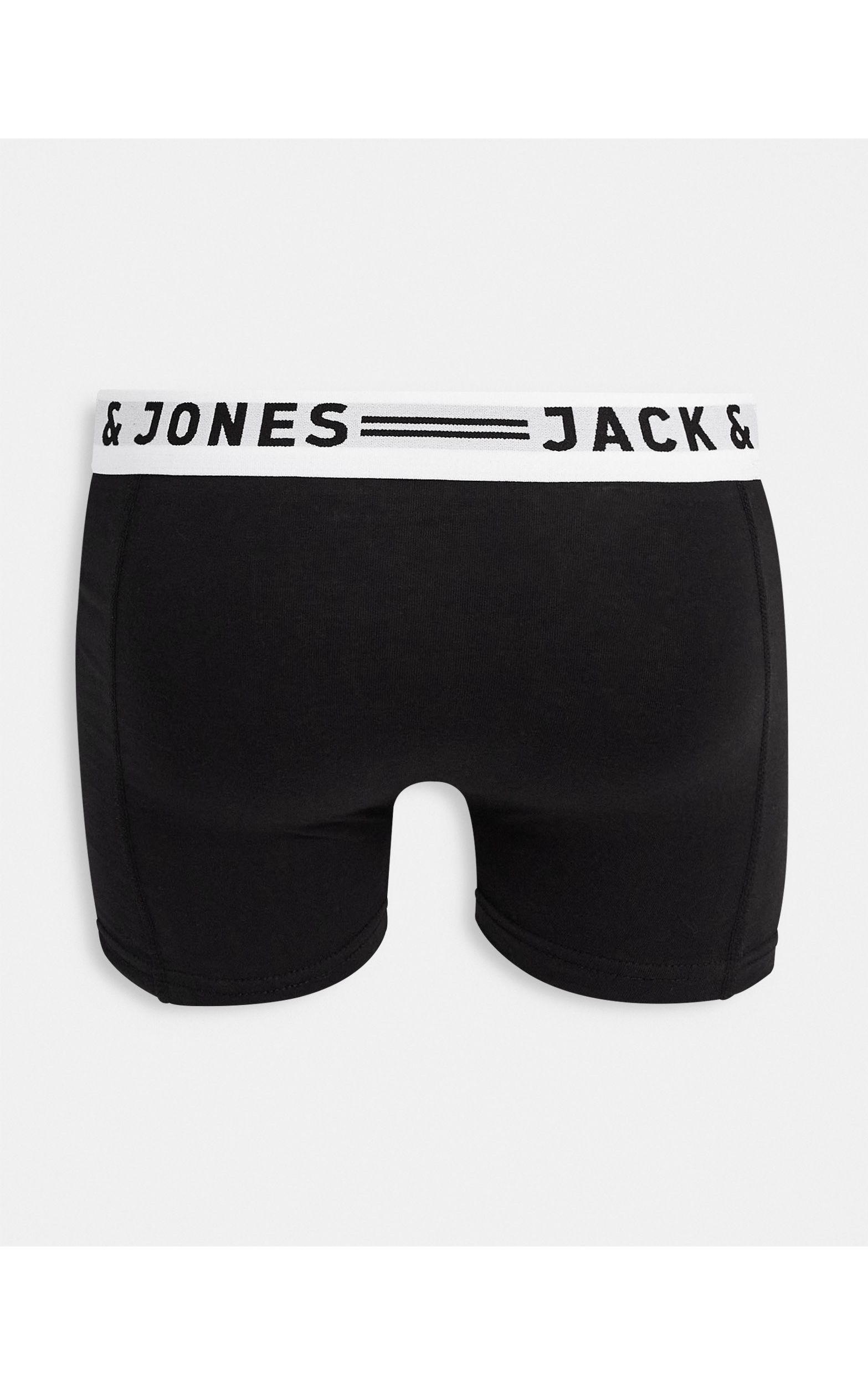 Jack & Jones 3 Pack Trunks in Black for Men | Lyst