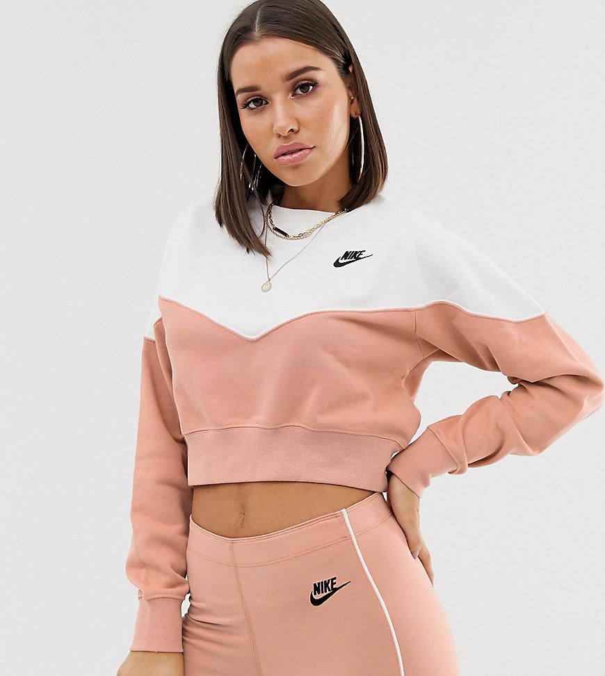 nike pink heritage hoodie
