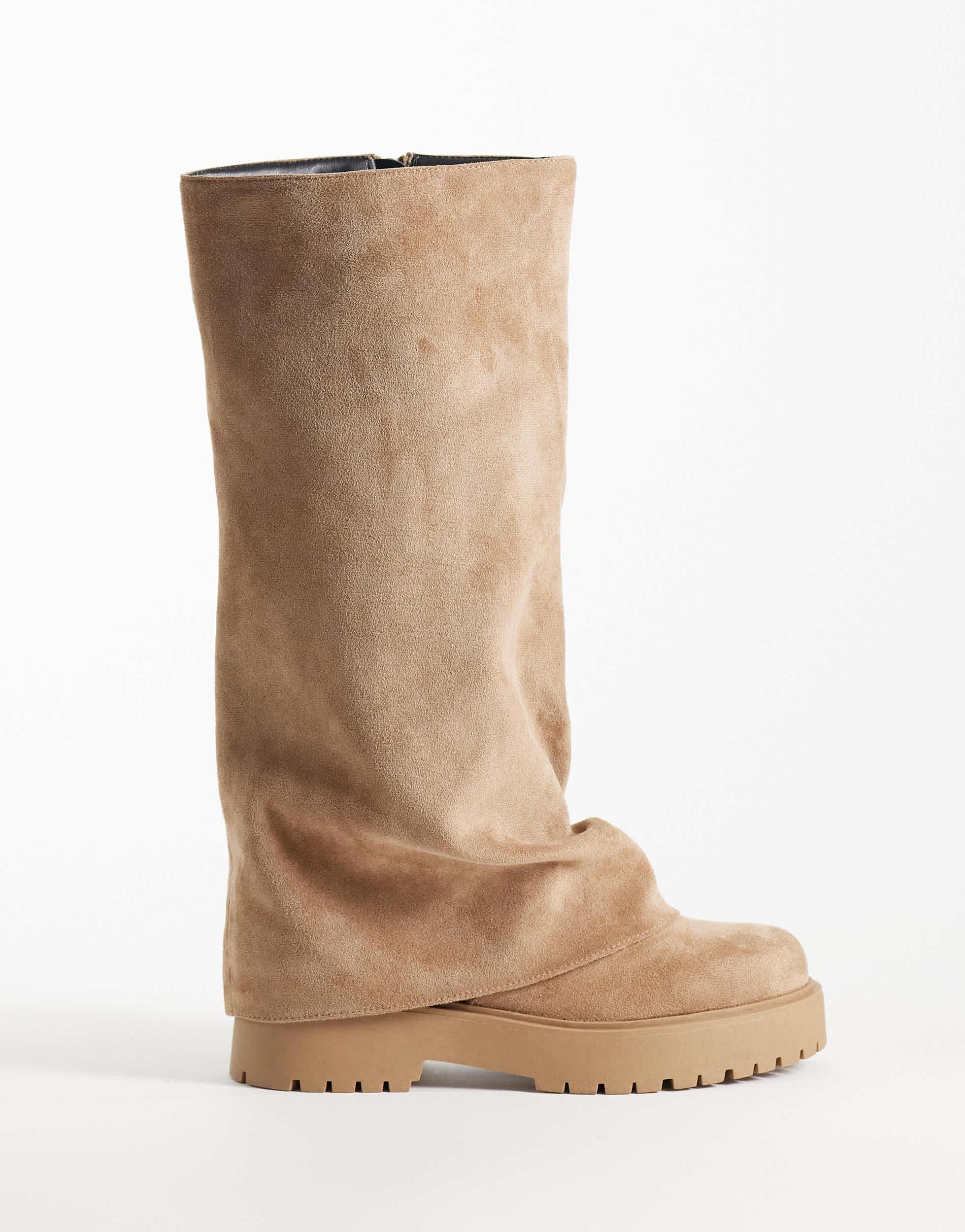 Public Desire Sirius Harness Knee-High Boots Tan | Unisex Free People Heidi Harness Tall Boot | Harbour Thread main image 2