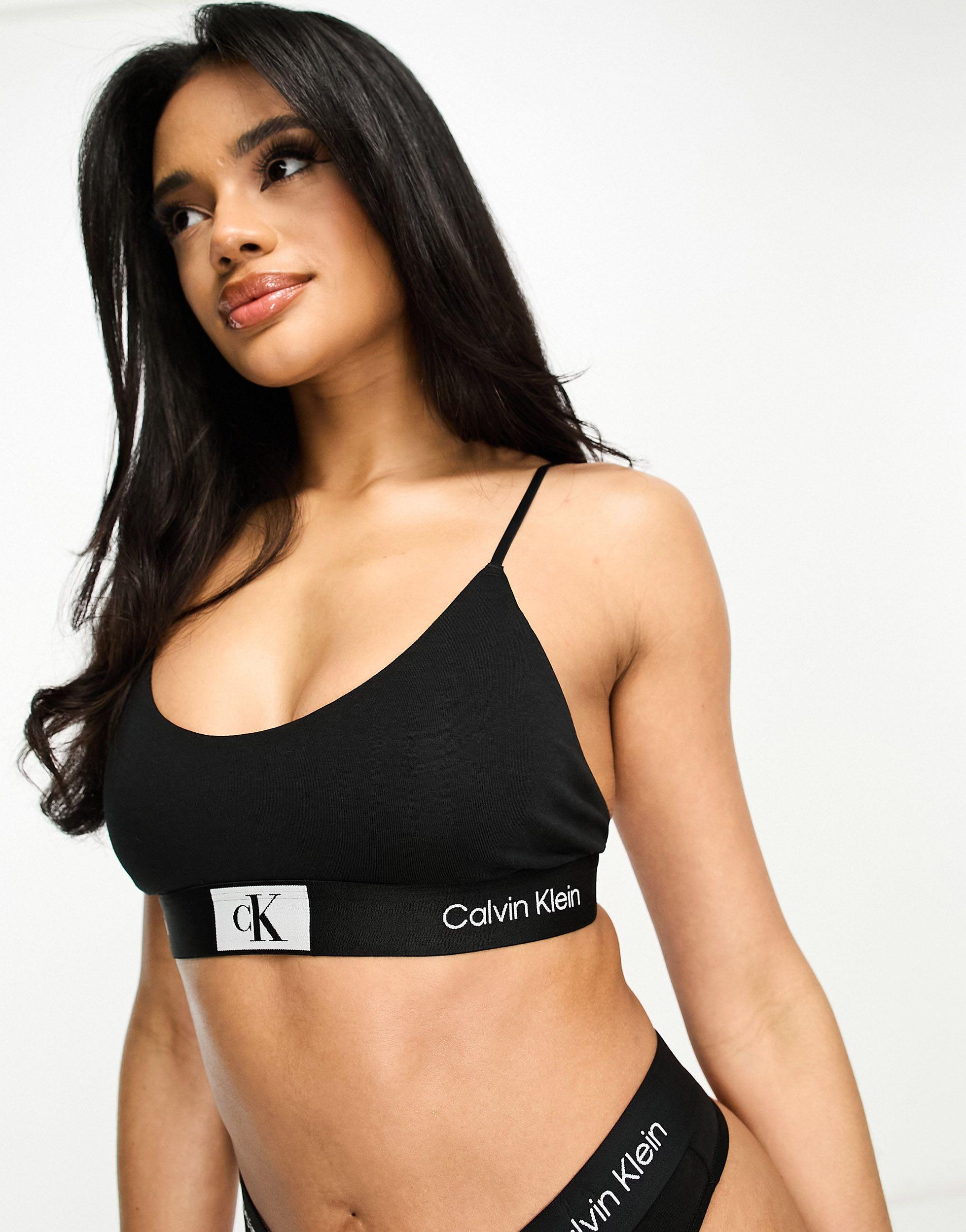 Calvin Klein Ck 96 Unlined Bralette in Black