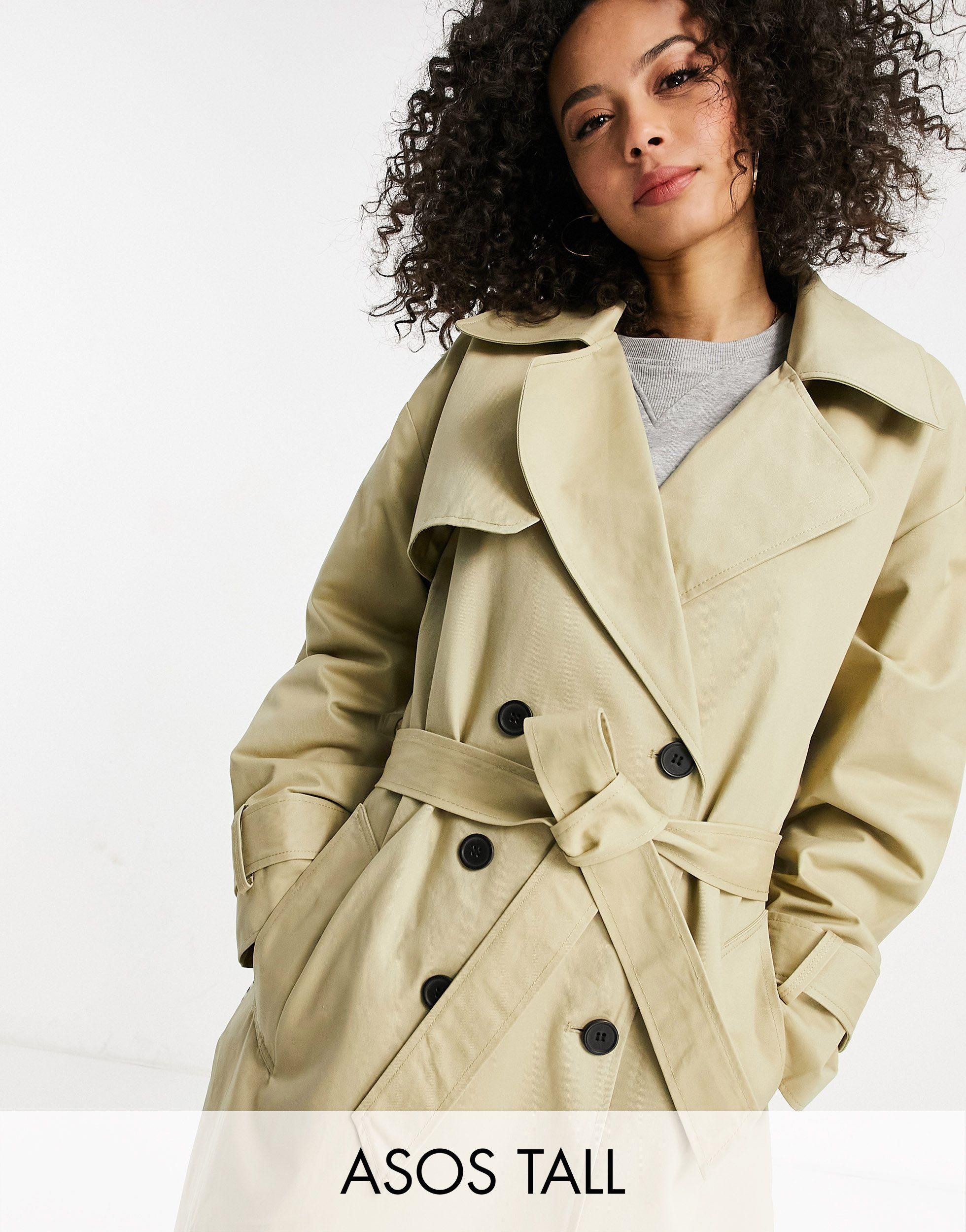 Spliced Oversized Trench Coat 