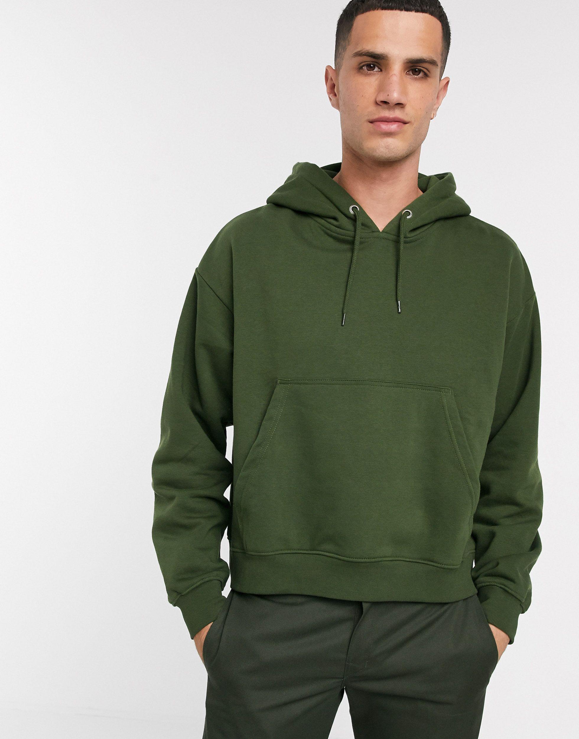 Weekday Cotton Oversized Bird Hoodie in Green for Men - Lyst