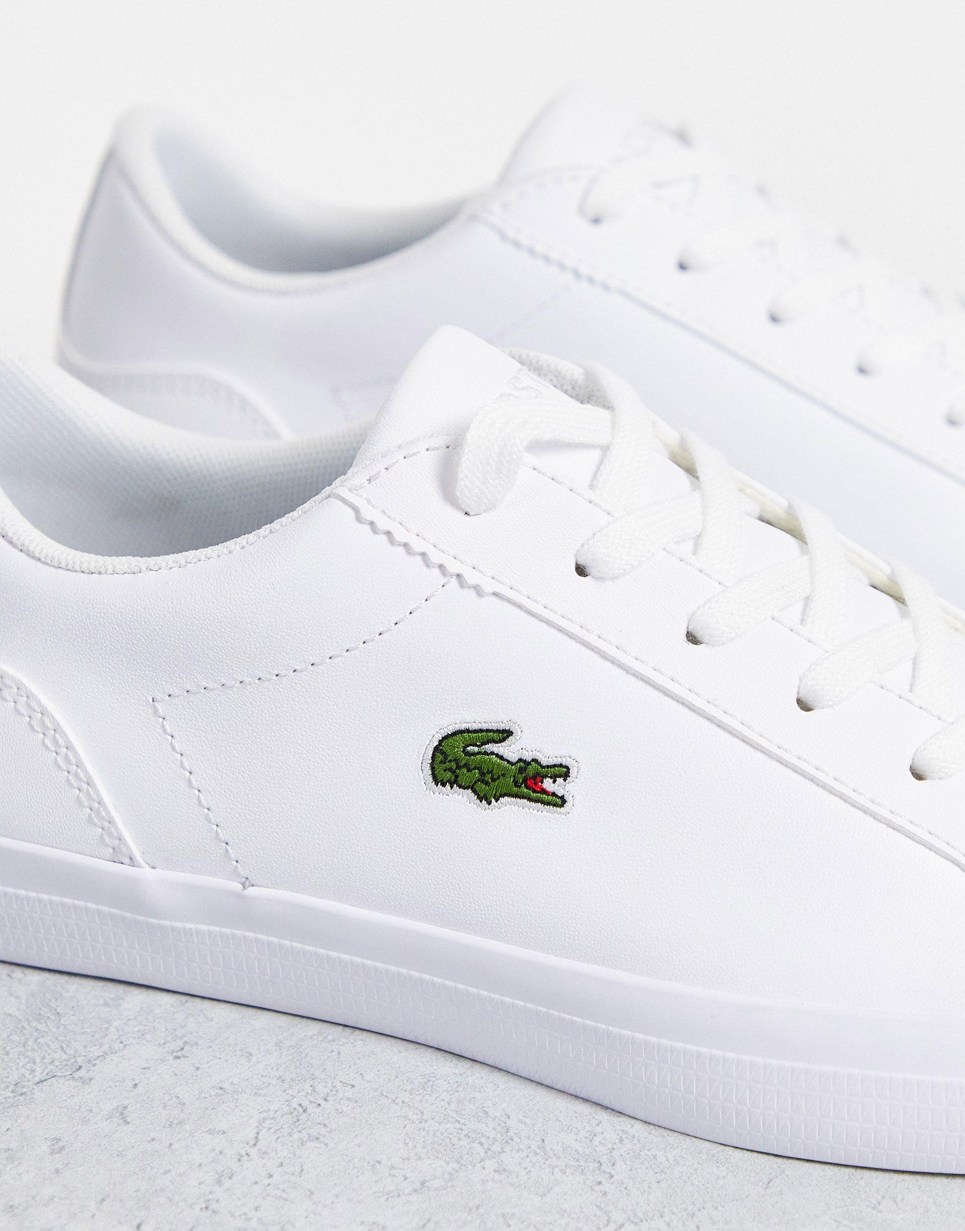 dat is alles eeuwig Passend Lacoste Lerond Leather Sneakers in White | Lyst