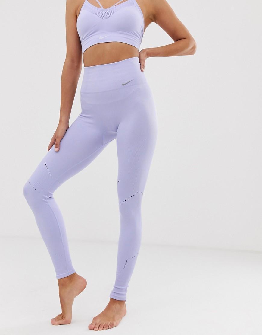 Nike Synthetic Nike Yoga Dri-fit Power Seamless leggings With Small Logo in  Lavender (Purple) - Lyst