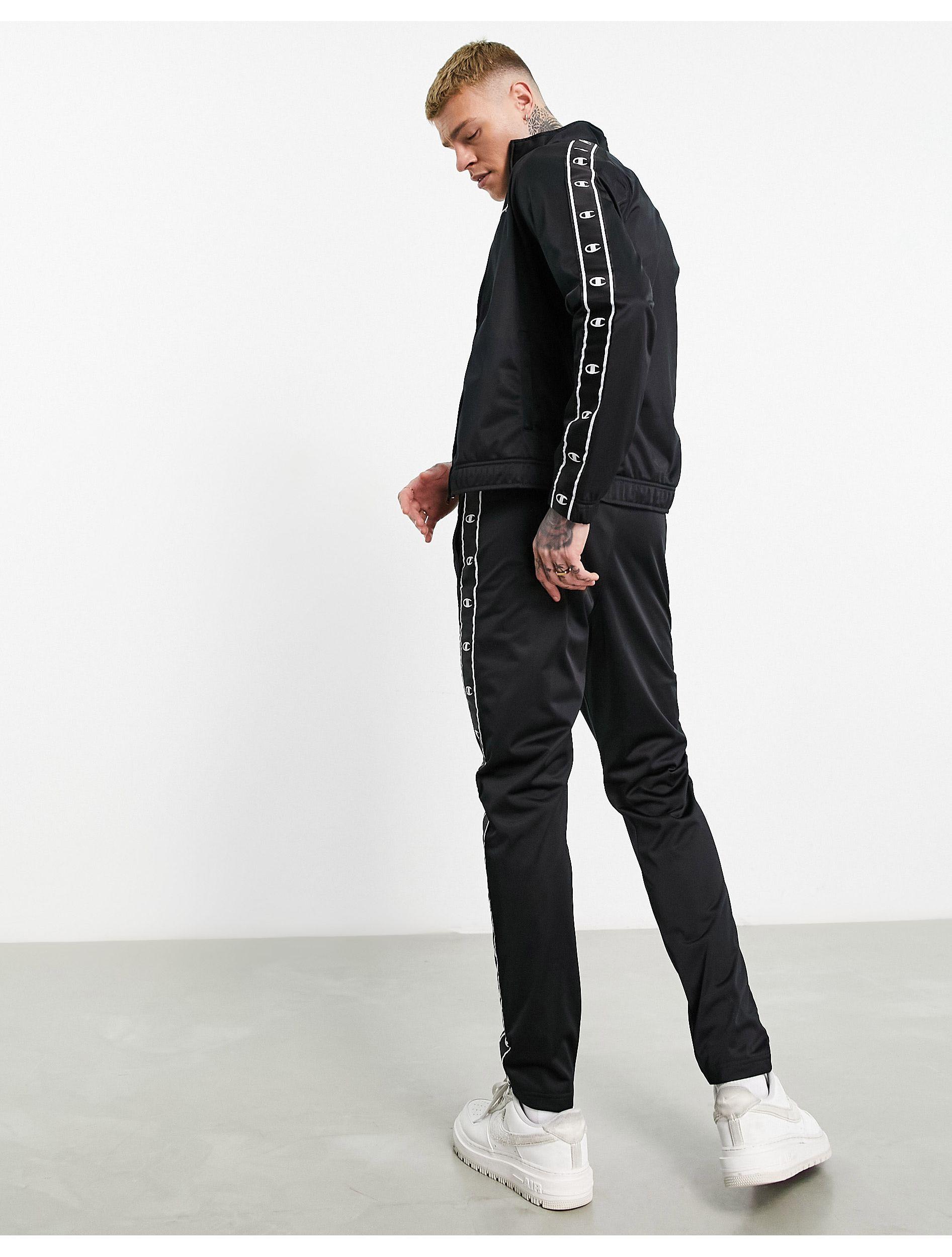Champion Legacy Tracksuit With Tape Detail in Black for Men Lyst UK
