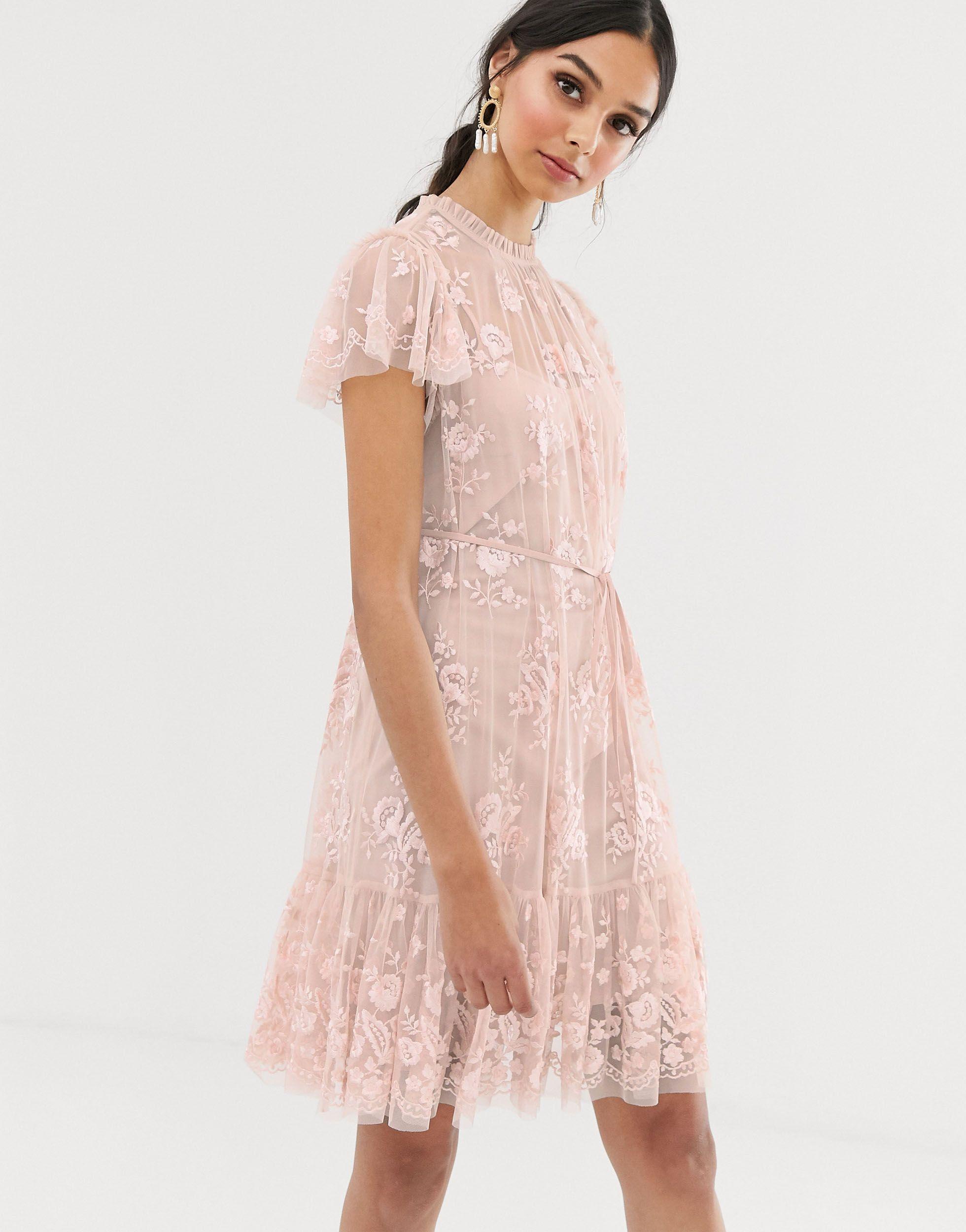 Needle \u0026 Thread Lace Floral Midi Dress 