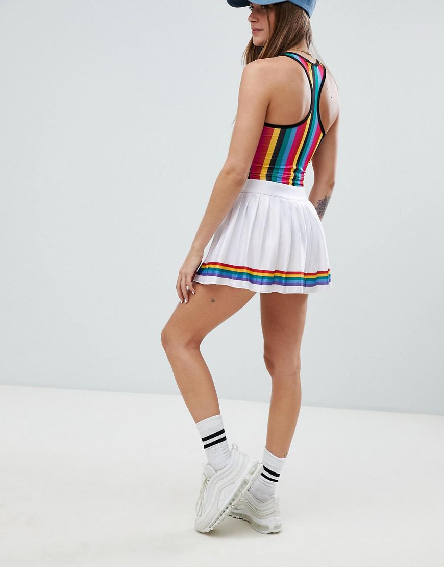 Ellesse Tennis Skirt With Rainbow Pleats in White | Lyst