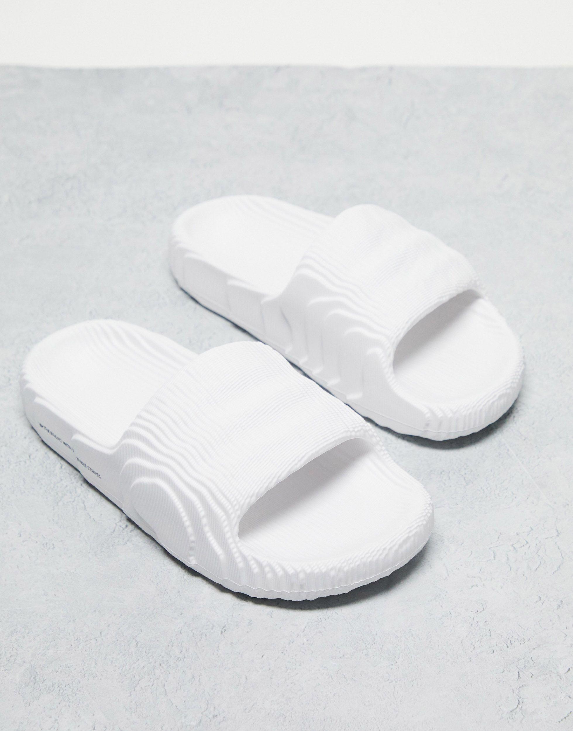 adidas Originals Adilette 22 Sliders in White for Men | Lyst