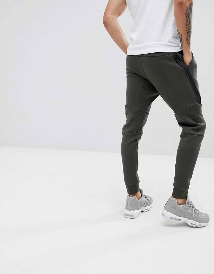 Nike Tech Fleece Joggers In Slim Fit In Green 805162-355 in Grey (Grey ...