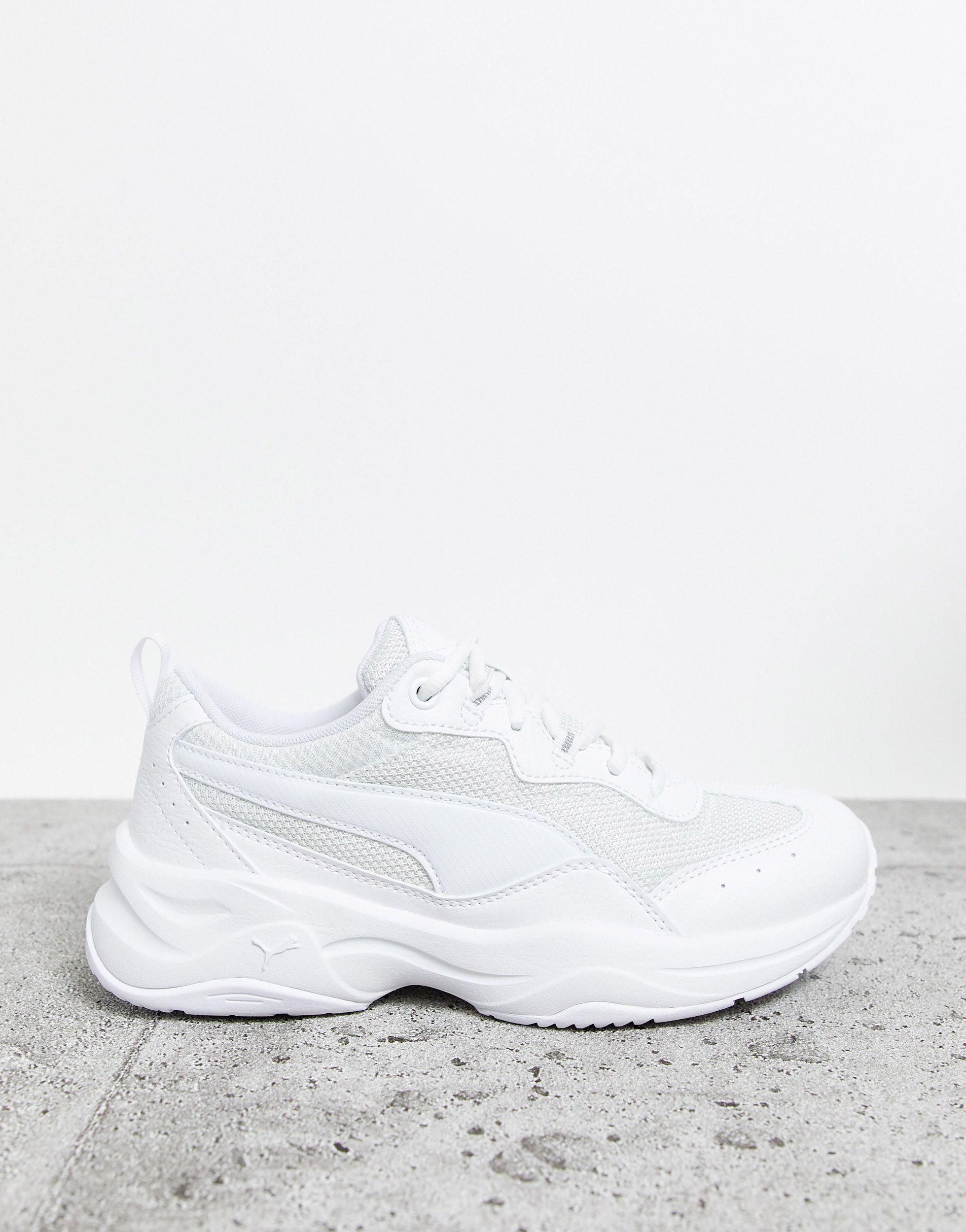 puma cilia chunky trainers in white
