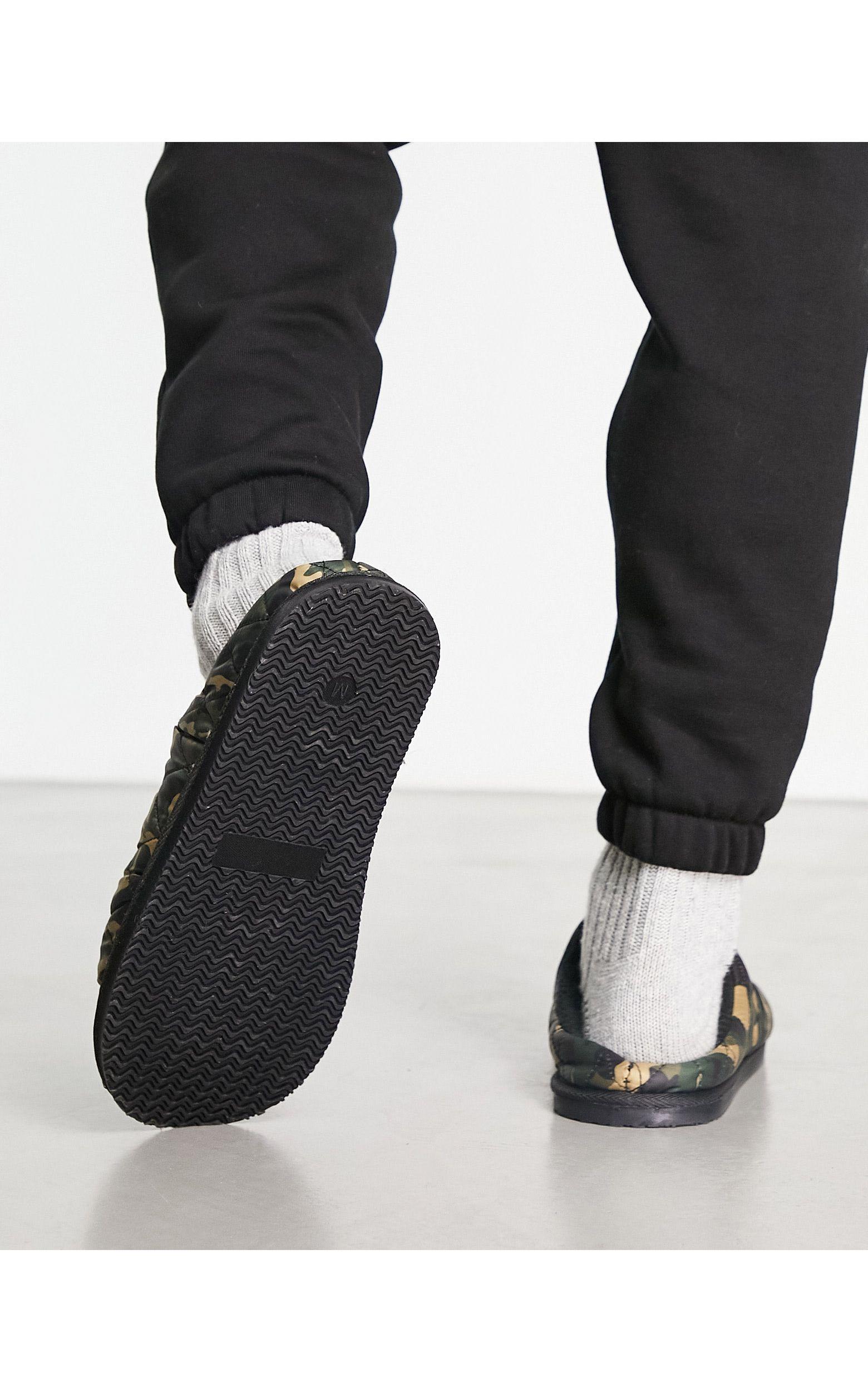 New Look Quilted Slippers in Black for Men | Lyst