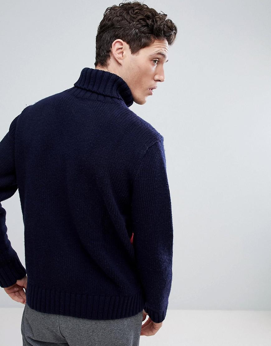 heavy roll neck jumper