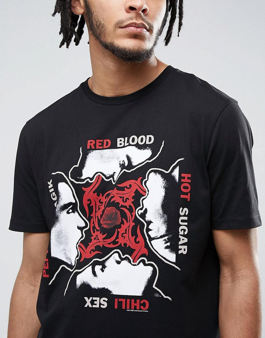 ASOS Red Hot Chili Peppers Band T-shirt With Box Print in Black for Men |  Lyst