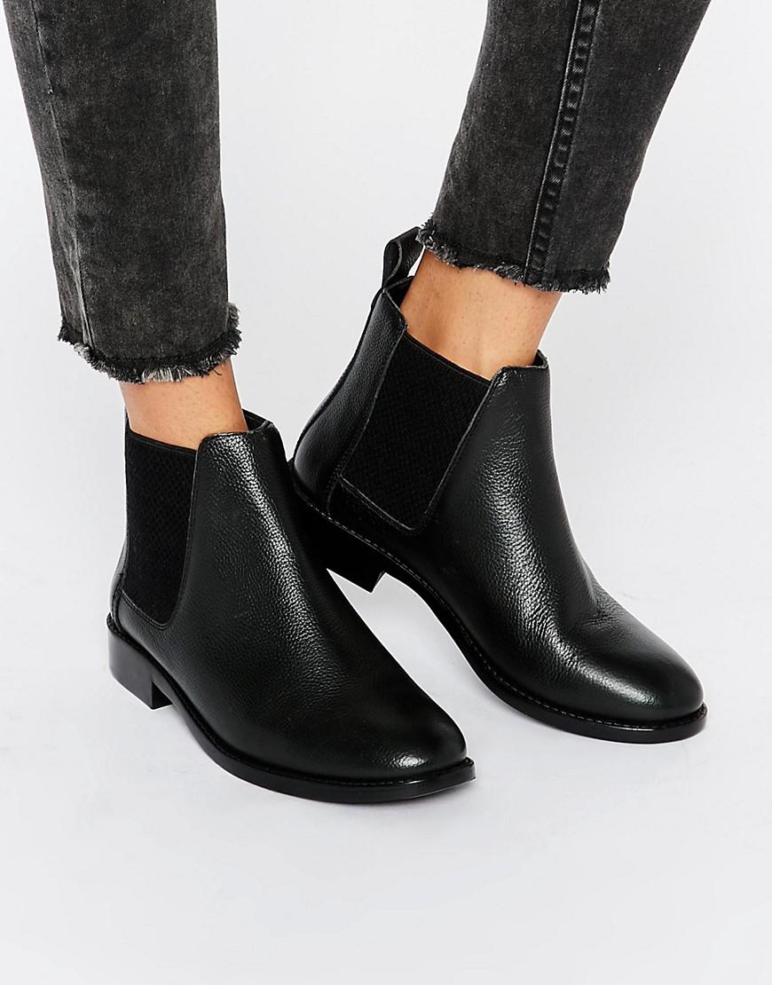 Faith Binky Leather Chelsea Boots in Black - Lyst