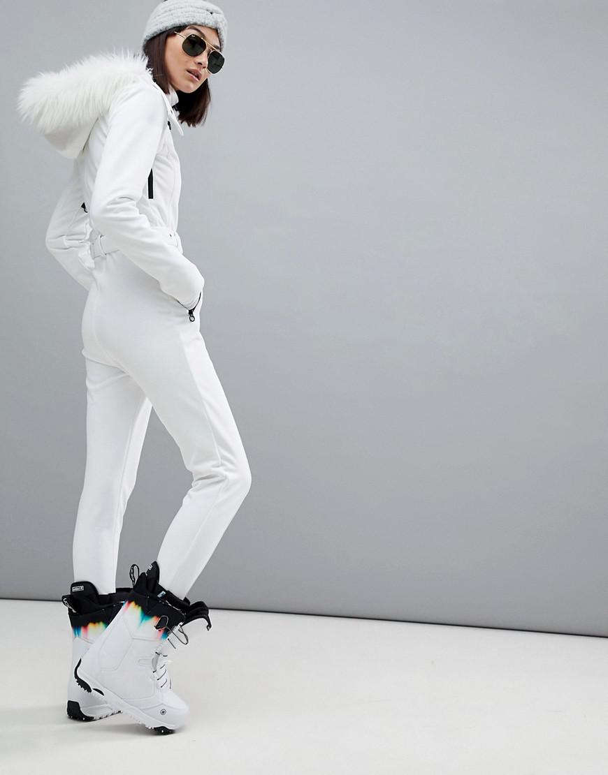 ASOS 4505 Ski Jumpsuit In All White | Lyst