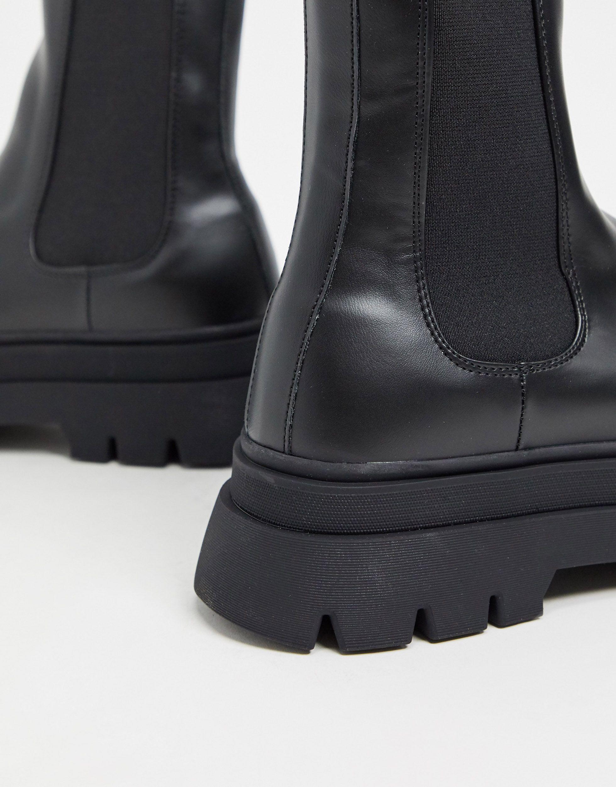 Bershka Chunky Chelsea Boot in Black for Men | Lyst Canada