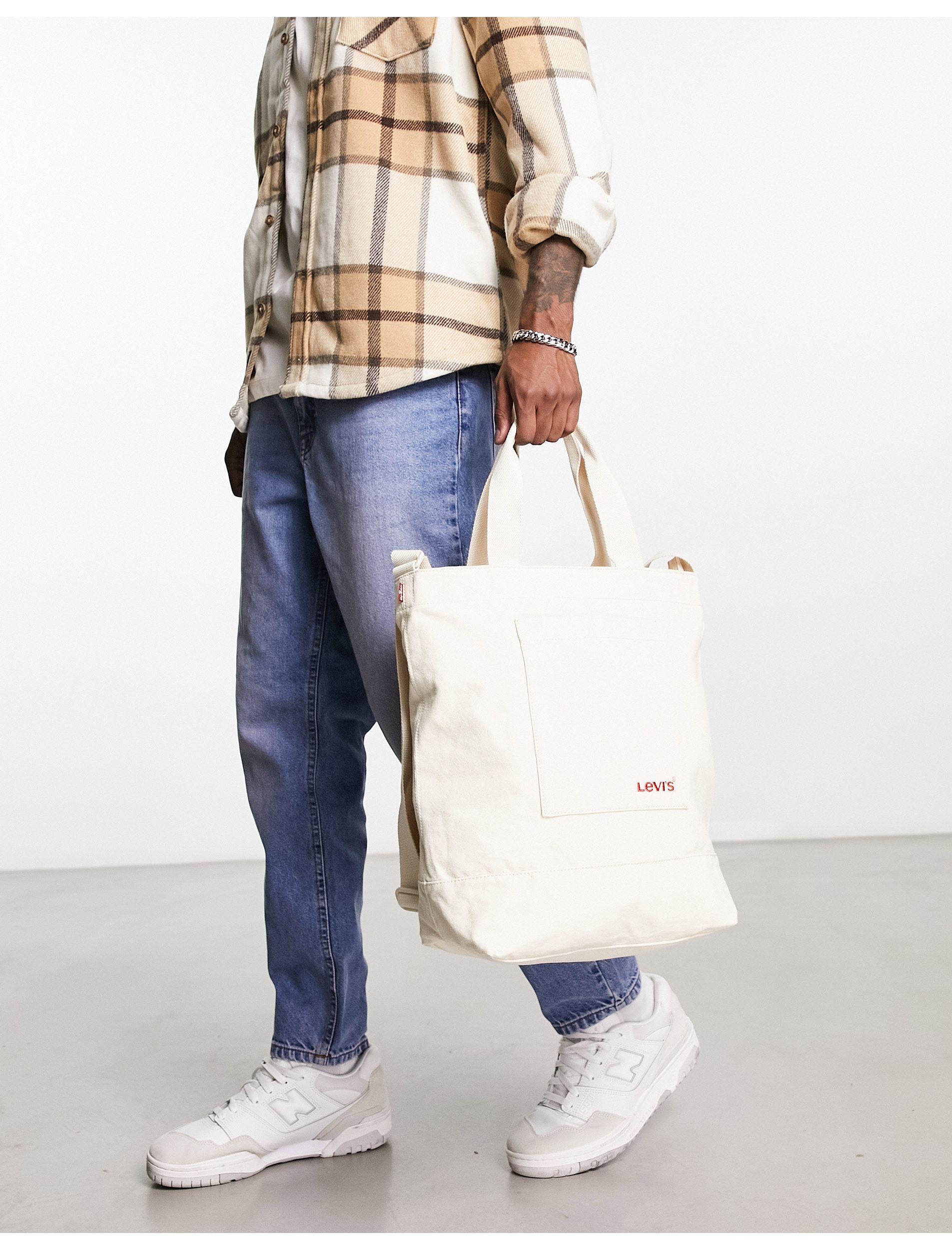 Maxi borsa crema con zip e tracolla aggiuntiva lunga da Uomo di Levi's in  Blu | Lyst