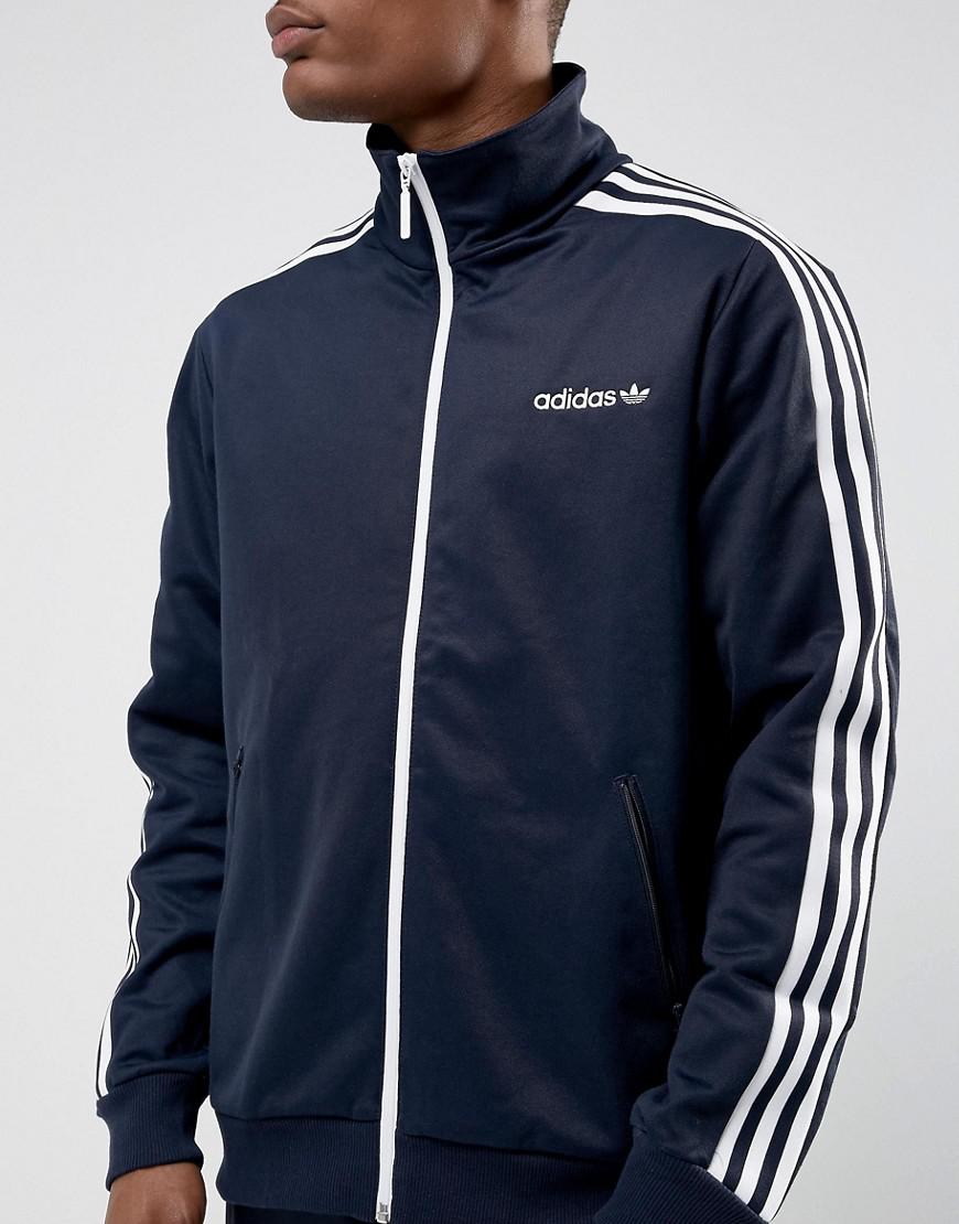 adidas Originals Beckenbauer Track Jacket In Navy Br2290 in Blue for Men |  Lyst