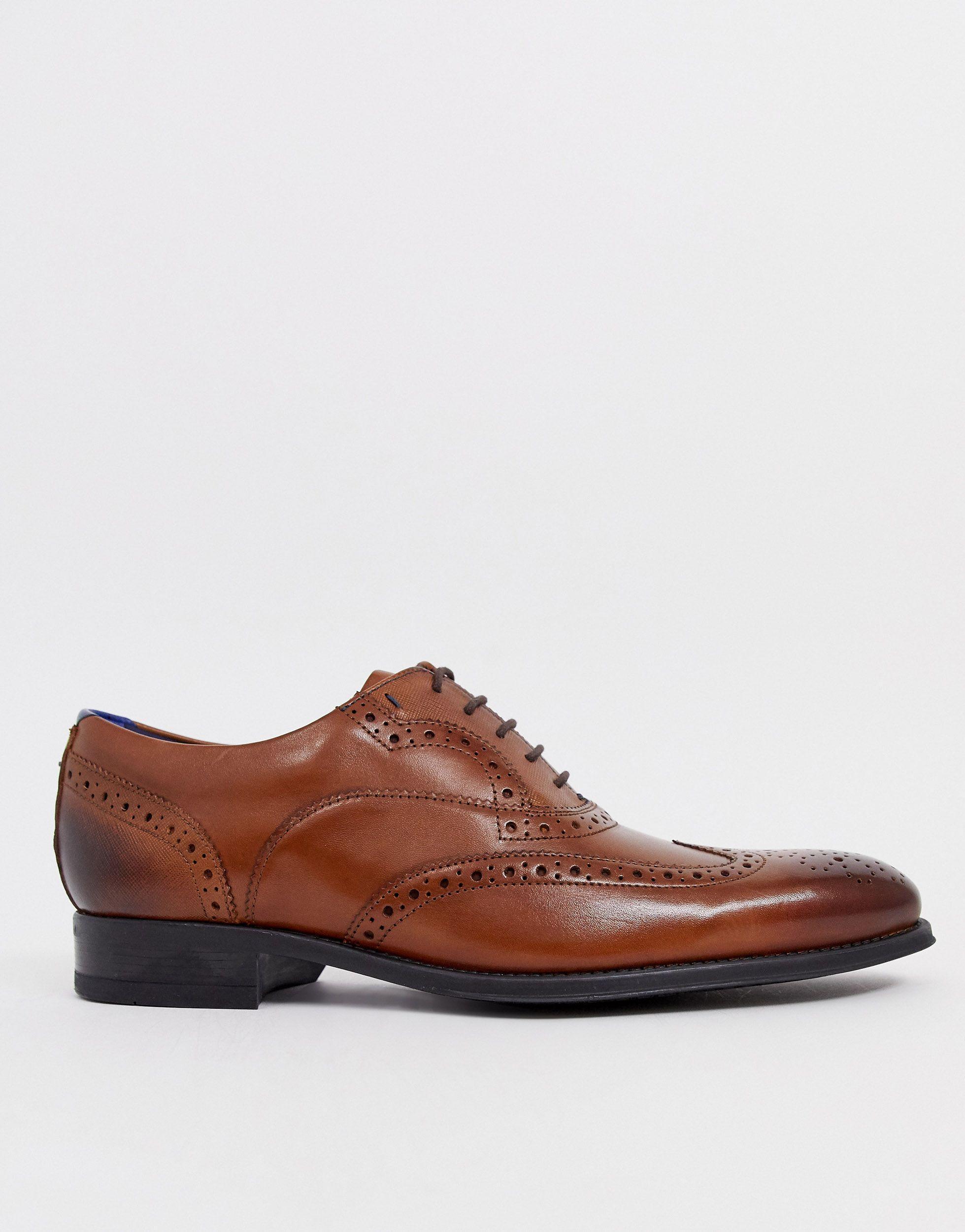 Ted Baker Leather Mitack Brogues in Tan 