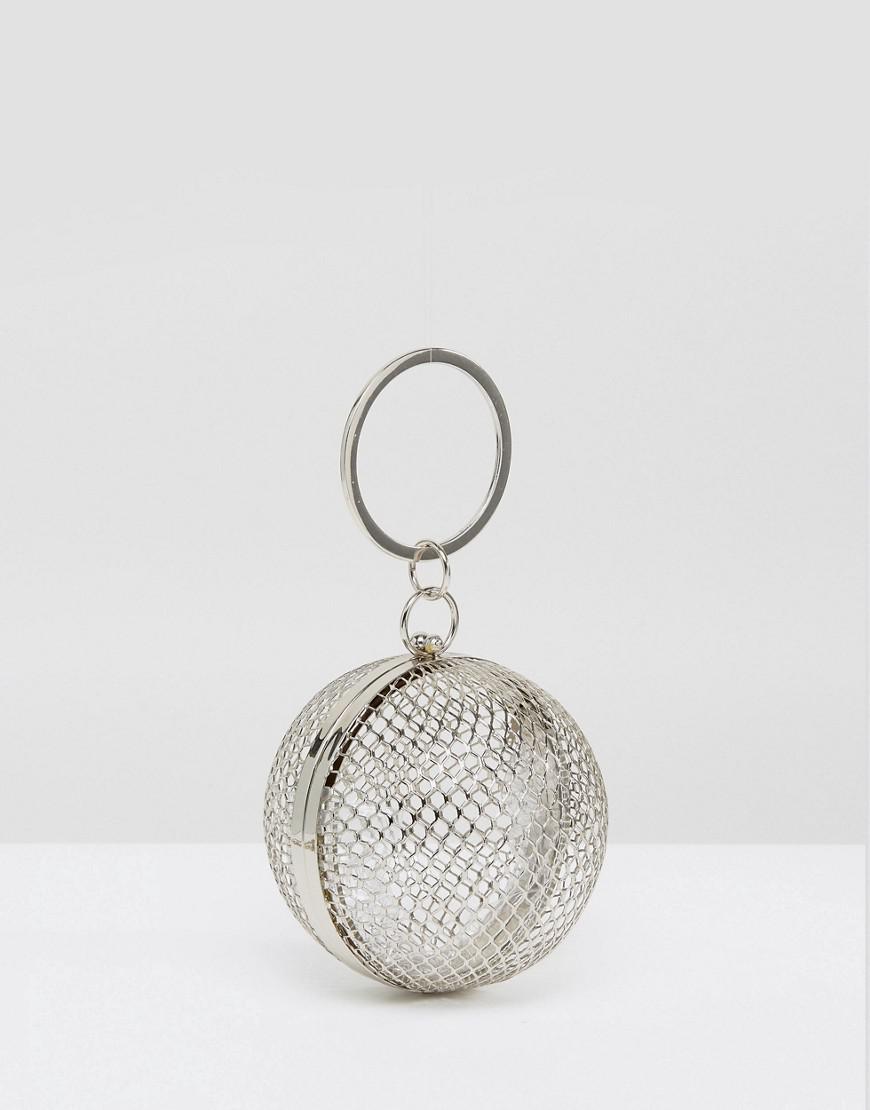 ASOS Asos Cage Sphere Clutch Bag in Metallic | Lyst UK