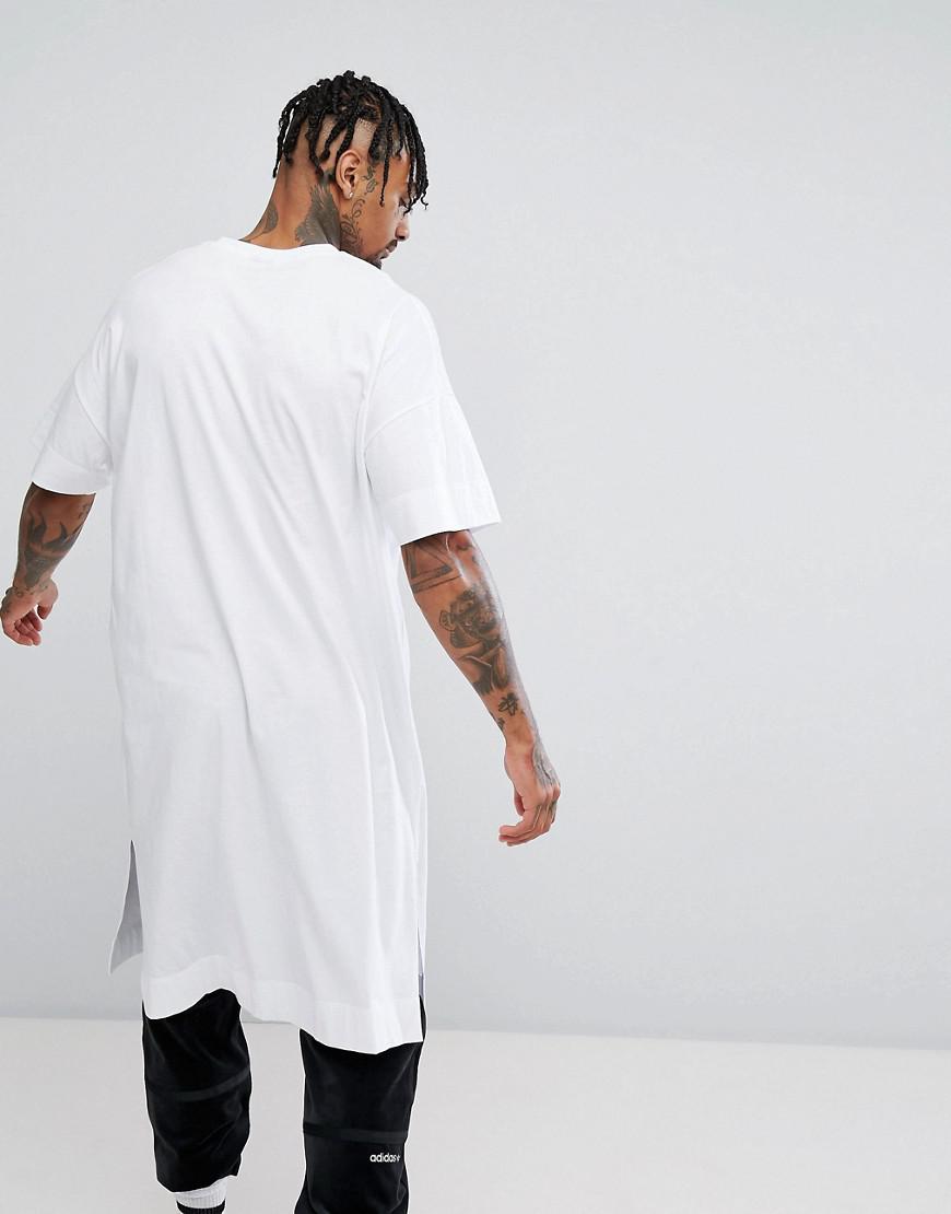 ASOS Cotton Extreme Longline Oversized T-shirt In White for Men | Lyst