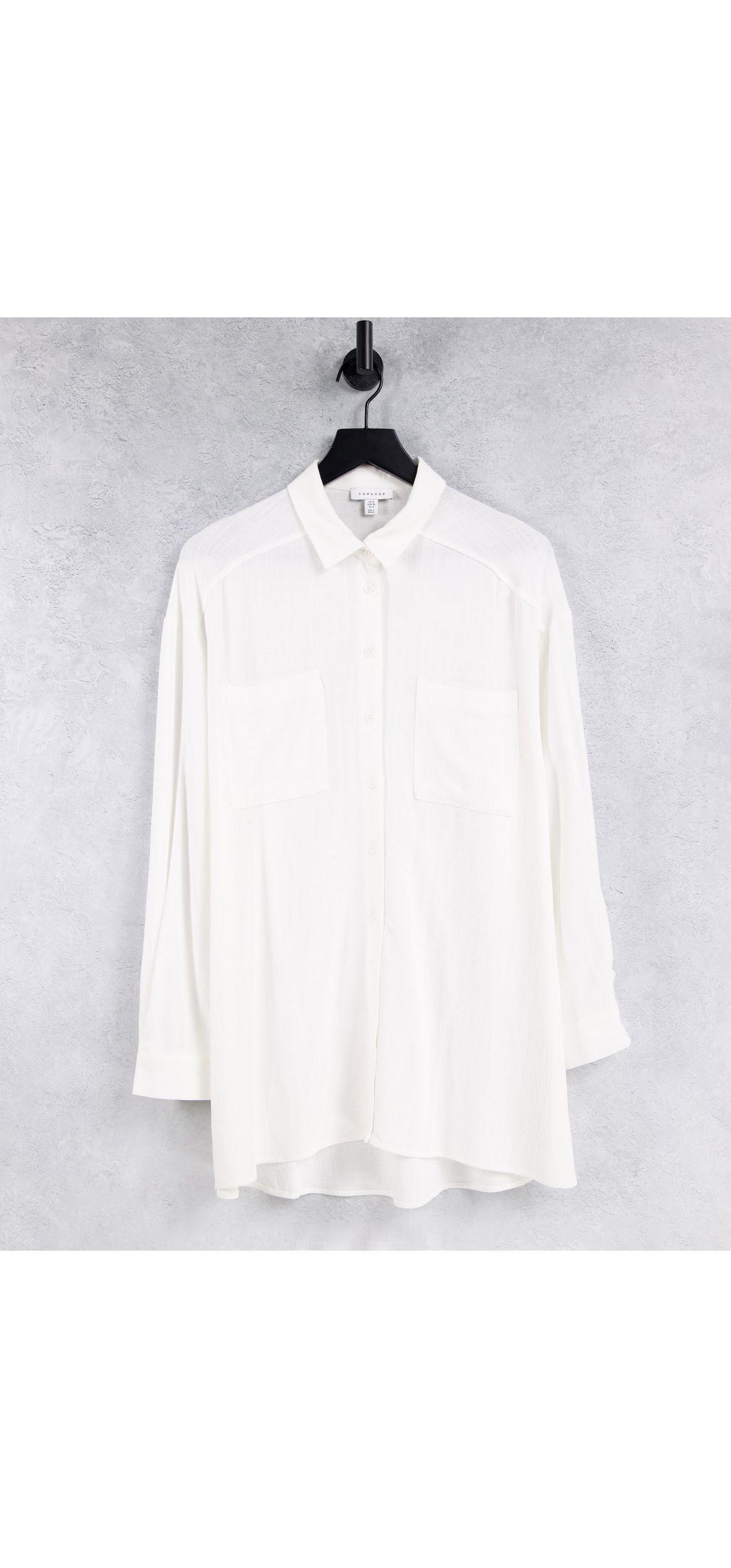 topshop white oversized shirt