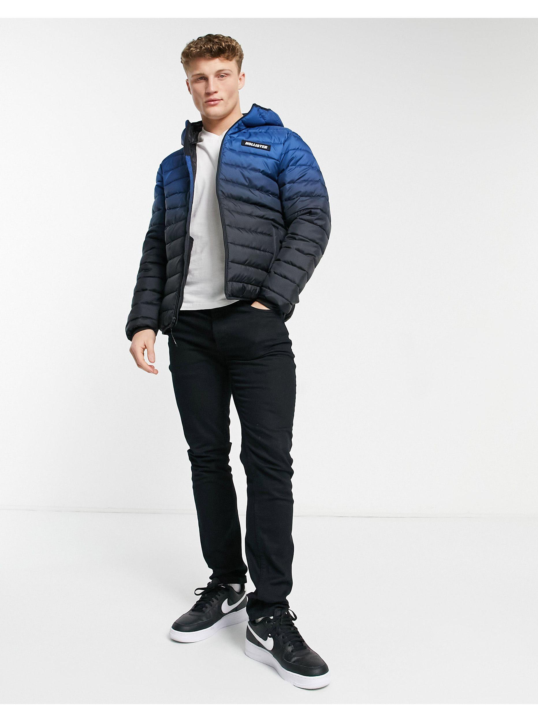 Puffer Jacket Chaqueta Hollister Hombre Negra Hollister Hombre