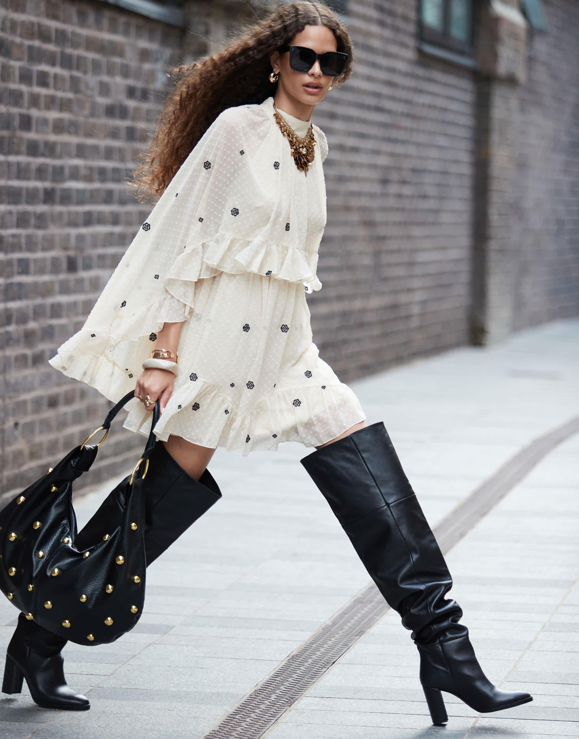 Winterstiefel Stiefel GefÃ¼ttert Keilabsatz Kniehohe Stiefel