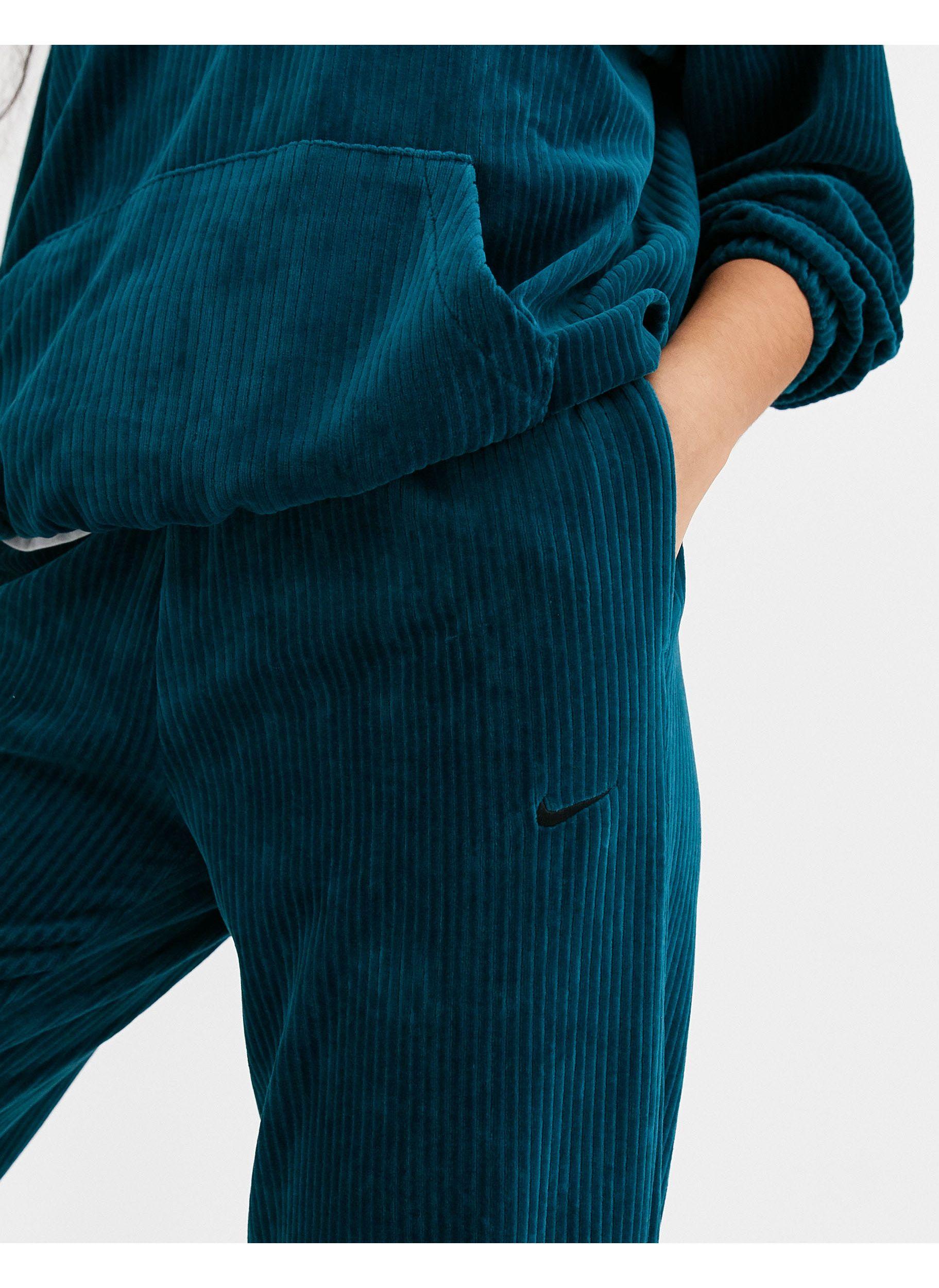 Nike Dark Blue Cord Loose Fit joggers Lyst UK