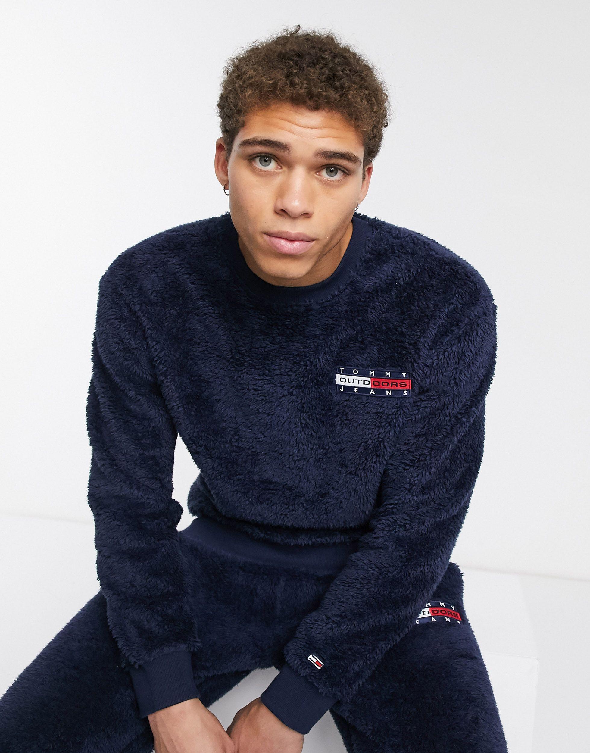 tommy jeans outdoors flag zip fleece