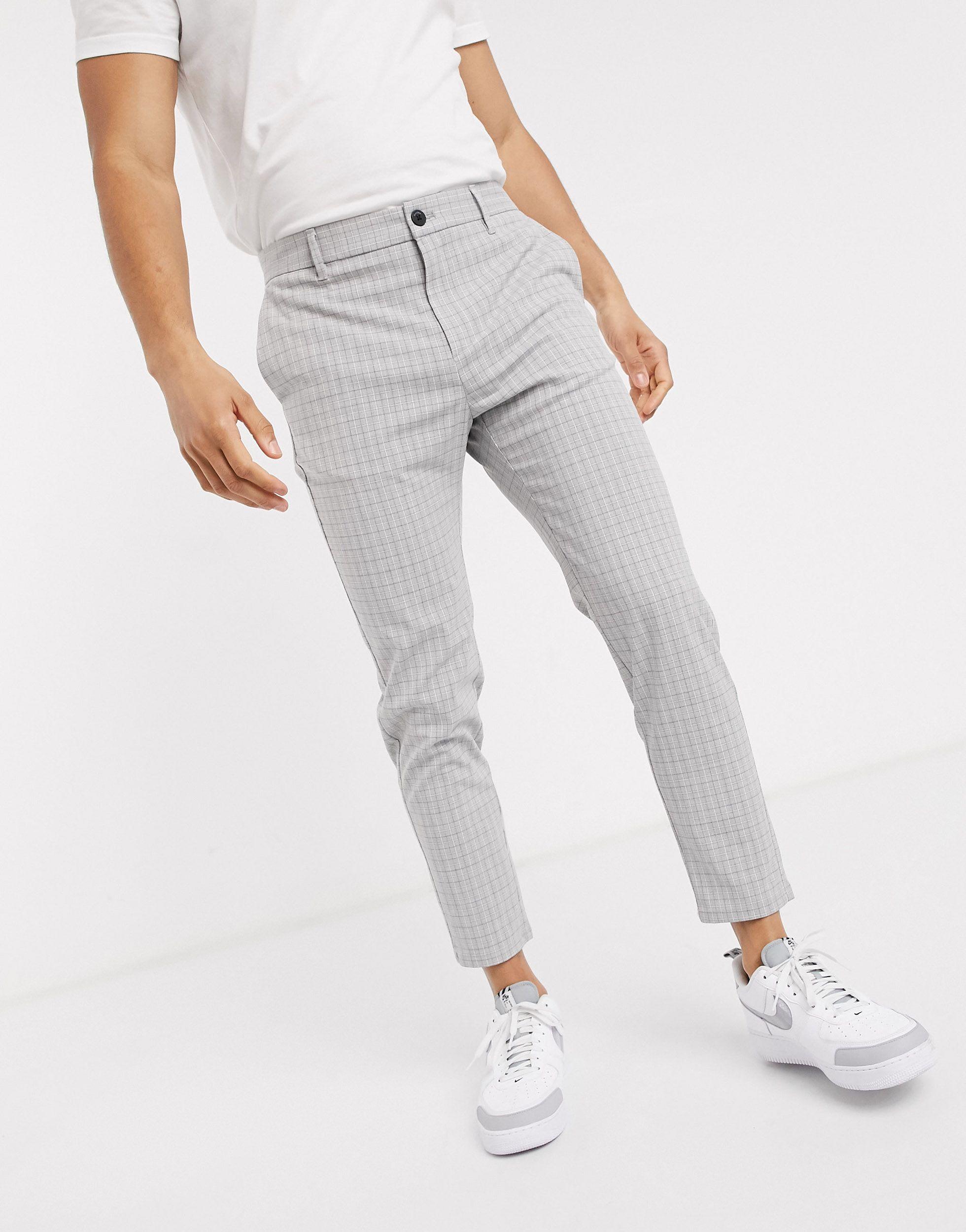 Pantaloni skinnyBershka in Denim da Uomo colore Grigio | Lyst