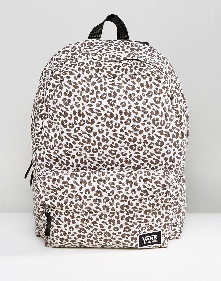 vans leopard print backpack