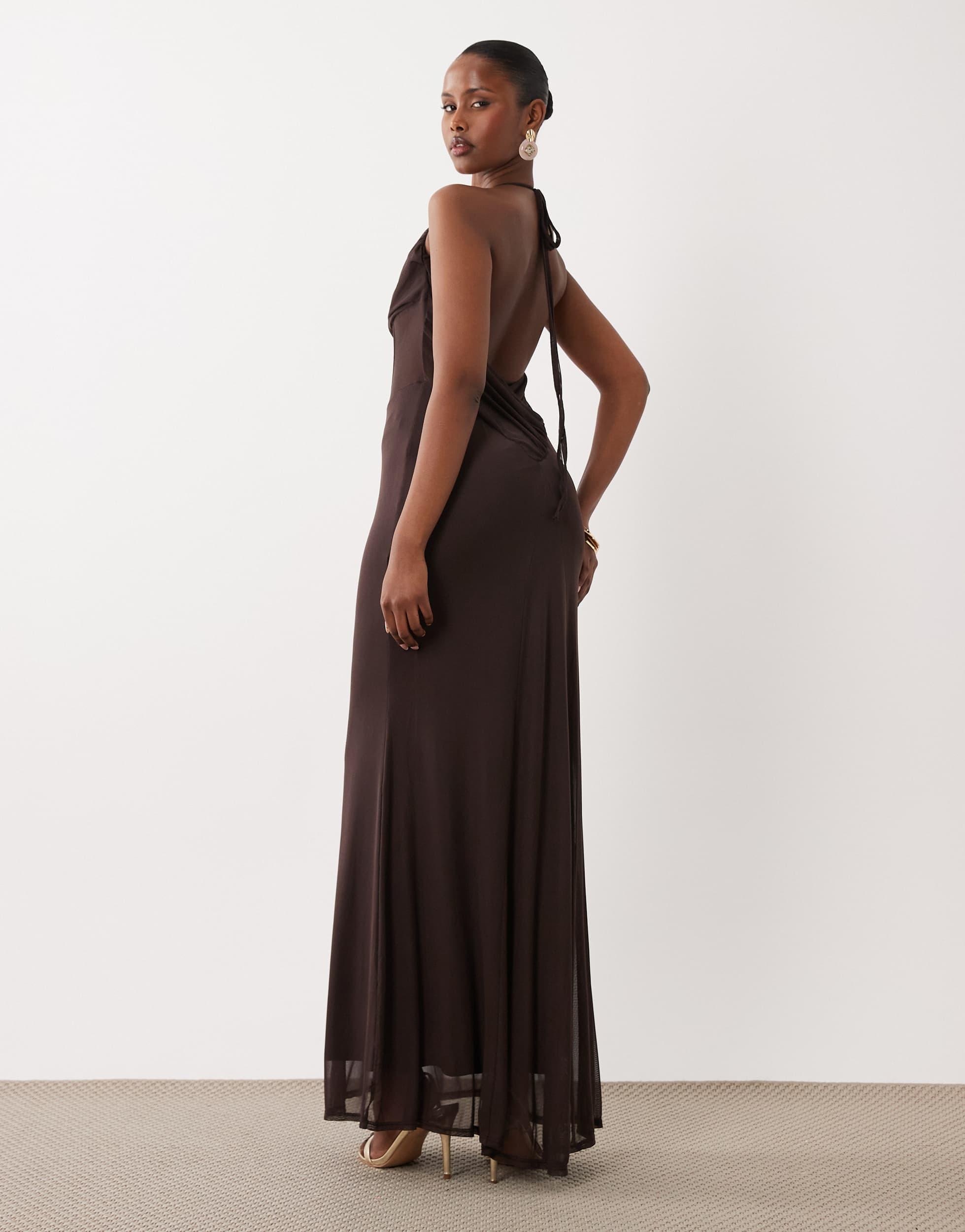 princess polly baby blue dress Bronze Golden Hour Corset Maxi Dress