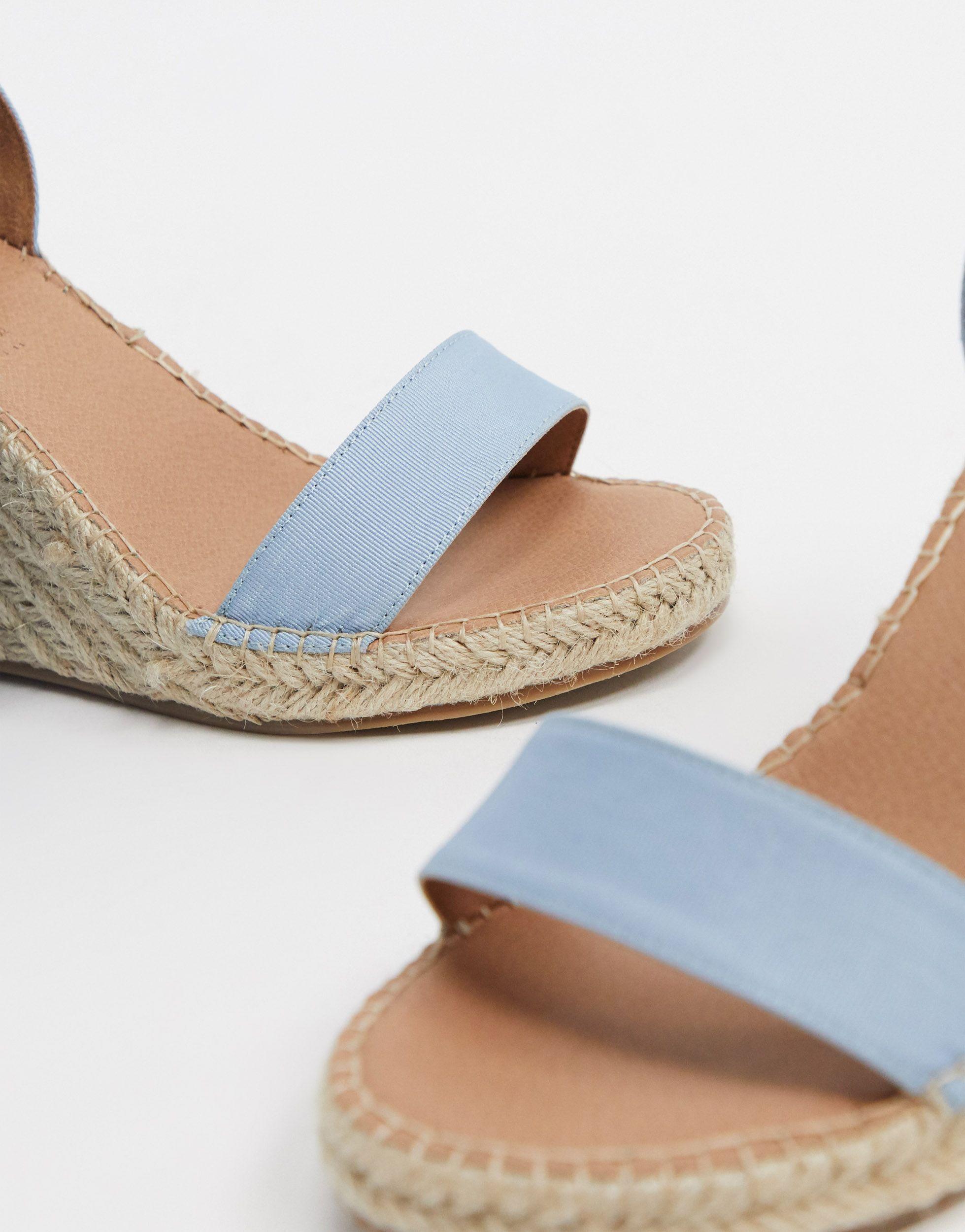 Tie Leg Espadrille Wedge Sandals 