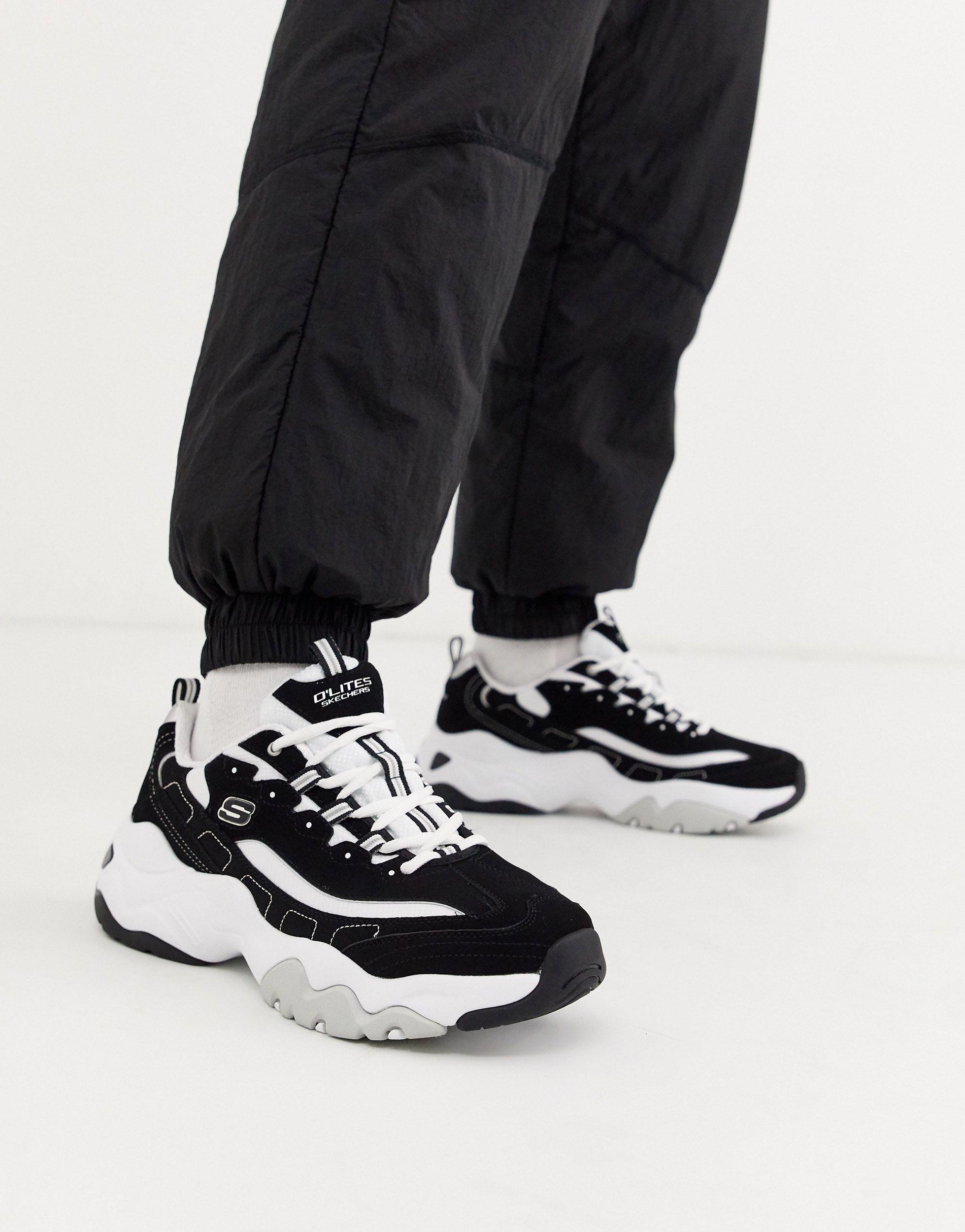 D'lites - 3.0 - Sneakers chunky nere e bianche da Uomo di Skechers in Nero  | Lyst