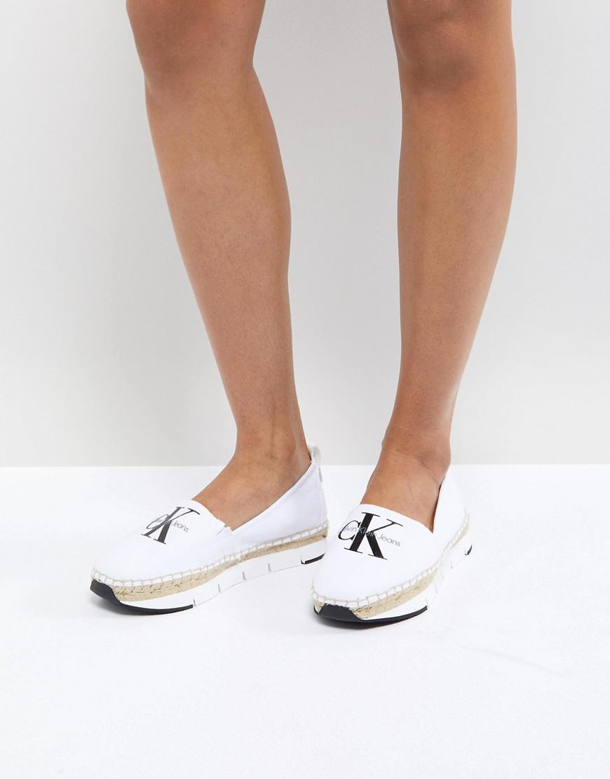 Calvin Klein Genna Canvas Espadrille Shoes in Beige (Natural) | Lyst  Australia