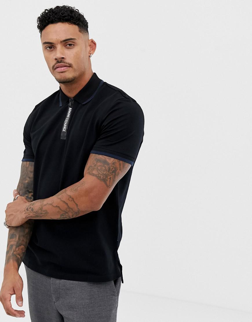 armani exchange polo black